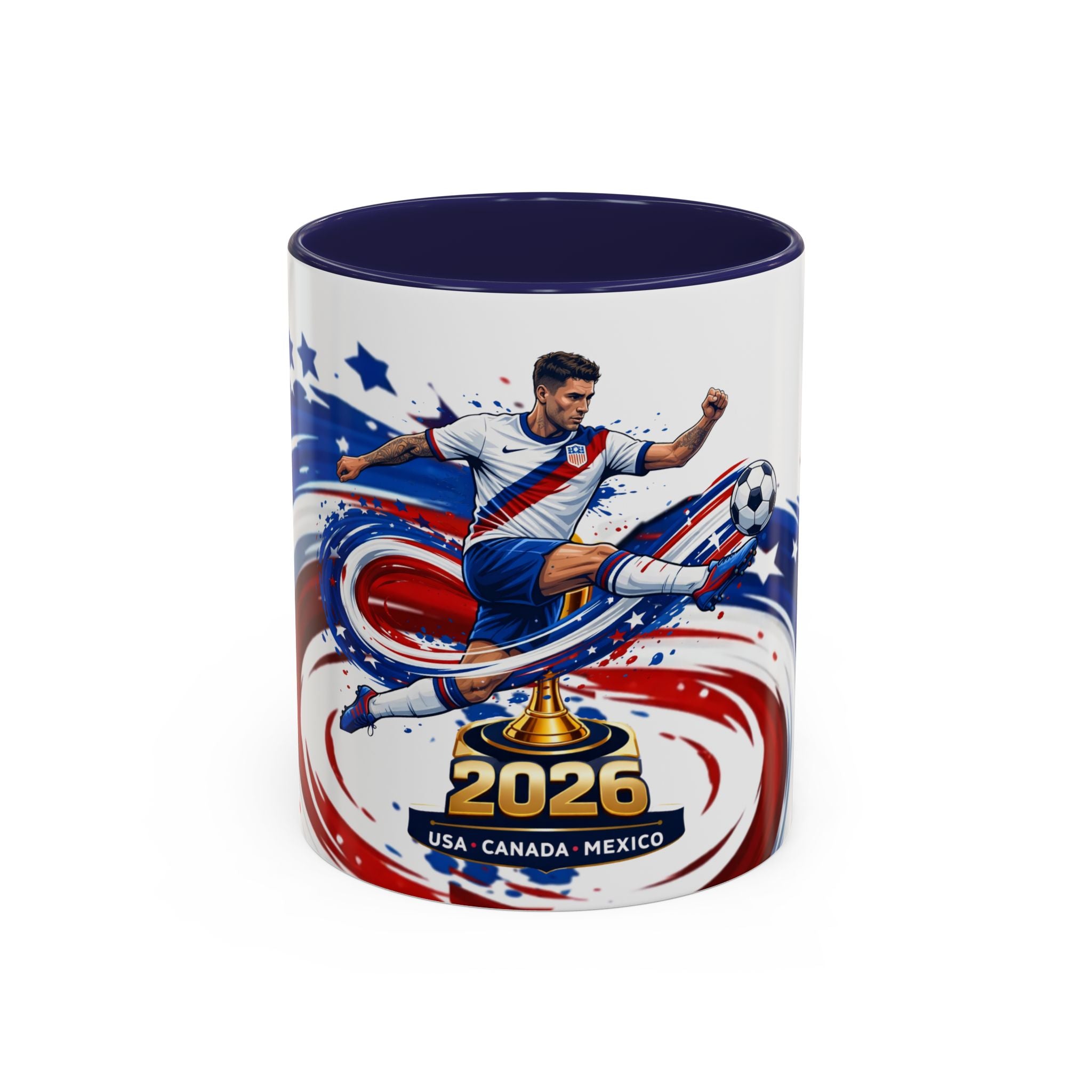 2026 CONCACAF Soccer Champion Accent Mug — USA Canada Mexico  Cup Qualifier Design