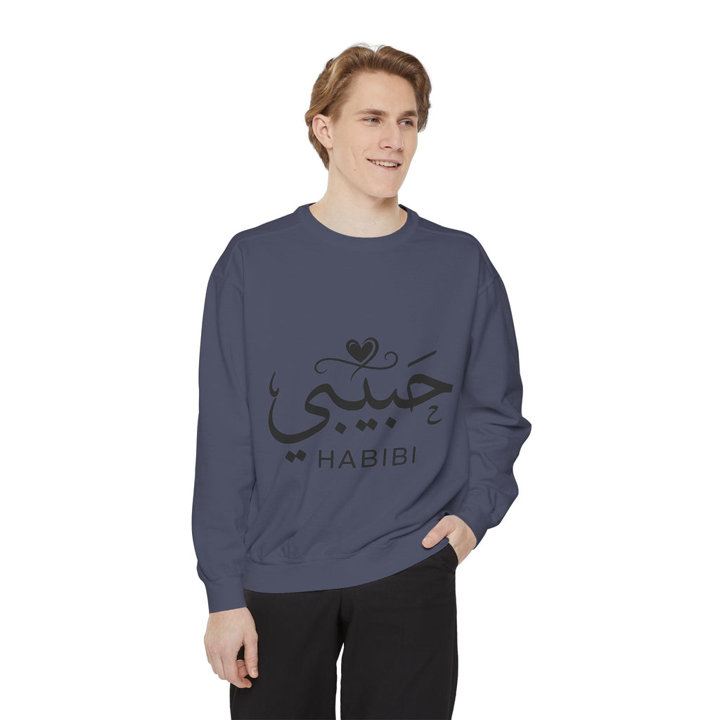 Habibi Sweatshirt — Arabic 'Habibi' Love Script Cozy Sweater