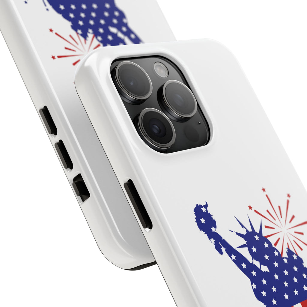4th of July Tough Phone Case — Statue of Liberty USA Flag Design