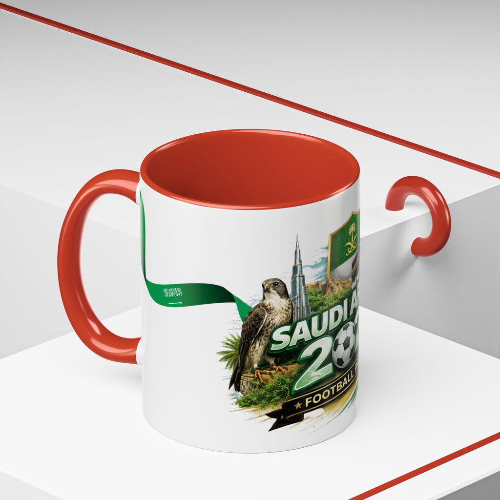 Saudi Arabia 2026 Football Passion Accent Coffee Mug – Cup Soccer Fan Gift