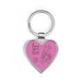 Mother's Day Heart Keychain – "Love You Mom" Floral Keepsake
