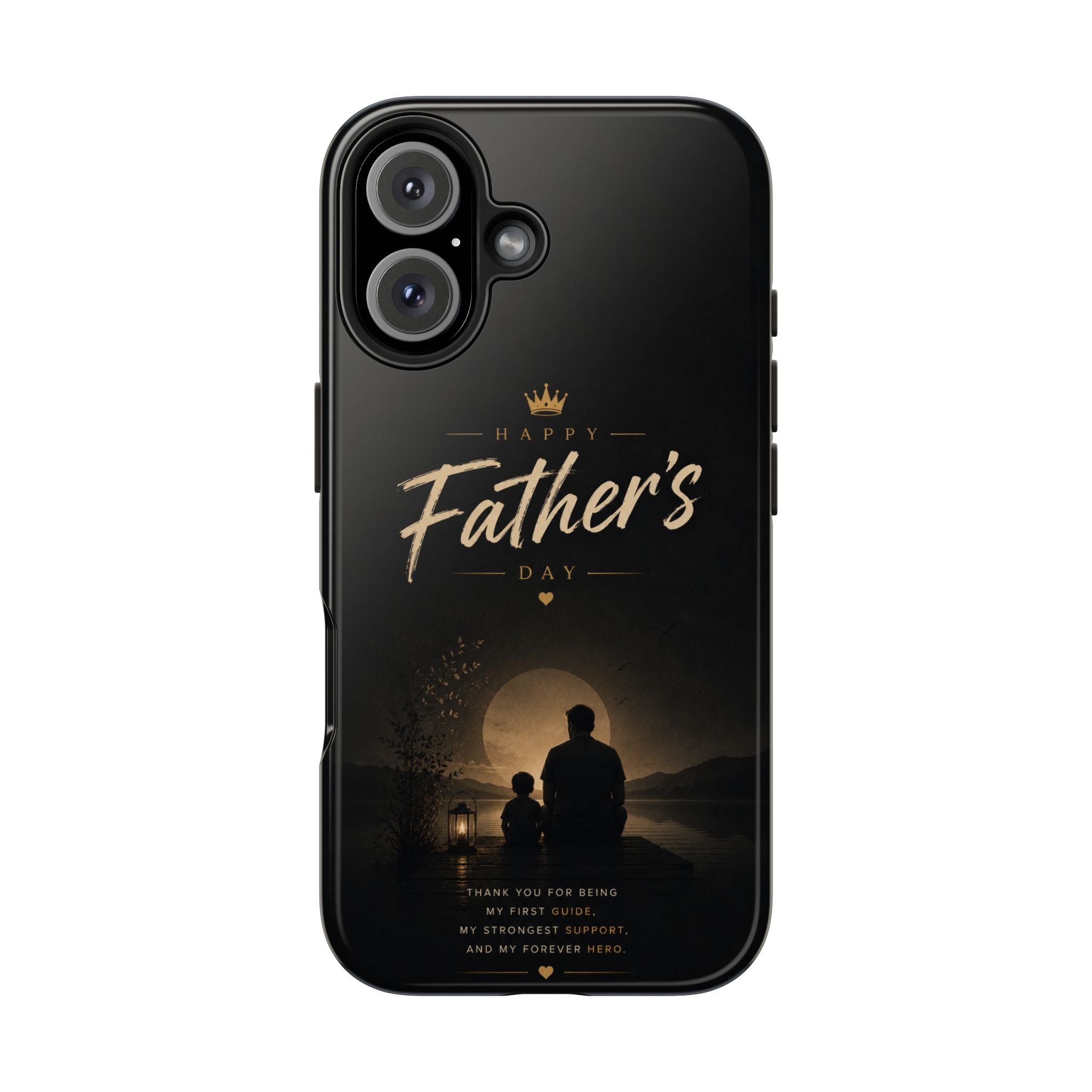 Father's Day Tough Phone Case — 'Happy Father's Day' Silhouette Tribute
