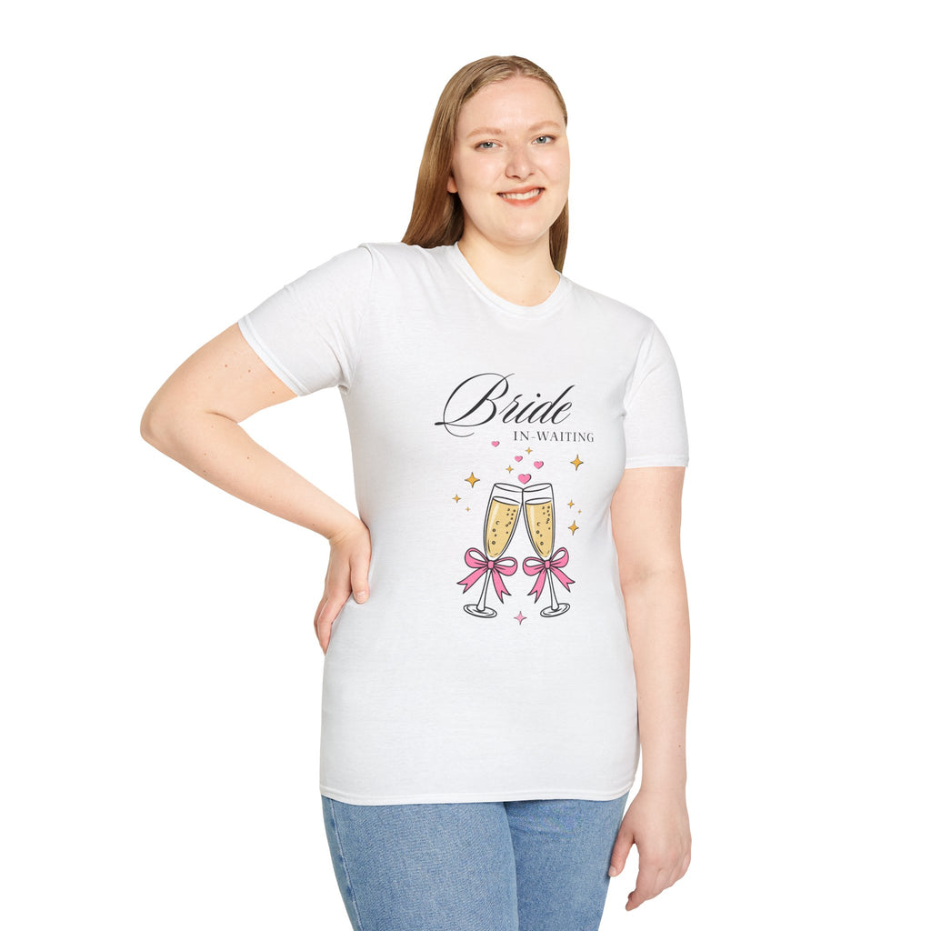 Bride In Waiting T-Shirt — Bachelorette Champagne Graphic Tee