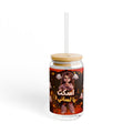 Arabic funny Cute Kid Sipper Glass with Straw – 16oz Novelty Drink Cup