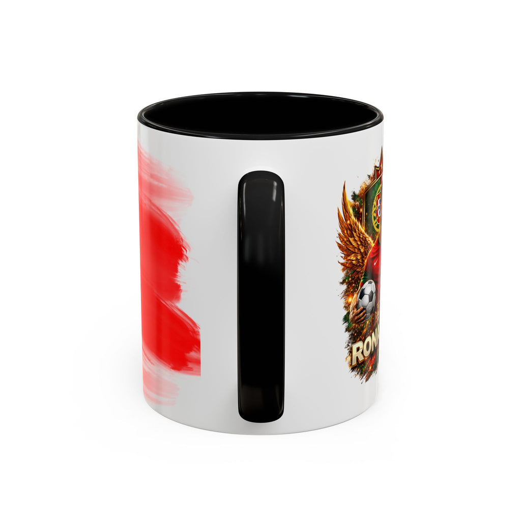 Portugal Flag Accent Coffee Mug — Painted Portuguese Crest Design (11/15oz)