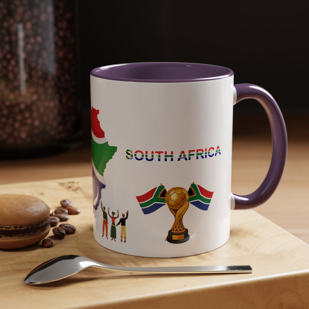 South Africa Coffee Mug — Map, Flag & Trophy Design (11/15oz)