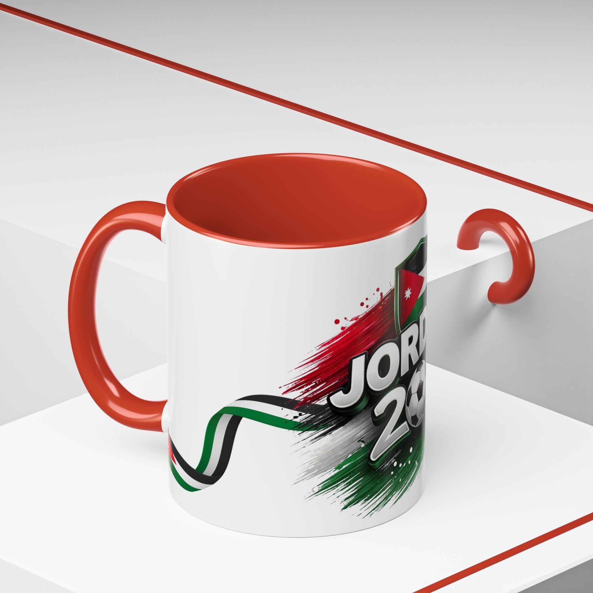 Jordan 2026 Soccer Accent Coffee Mug – Jordan Flag Football Fan Gift (11/15oz)