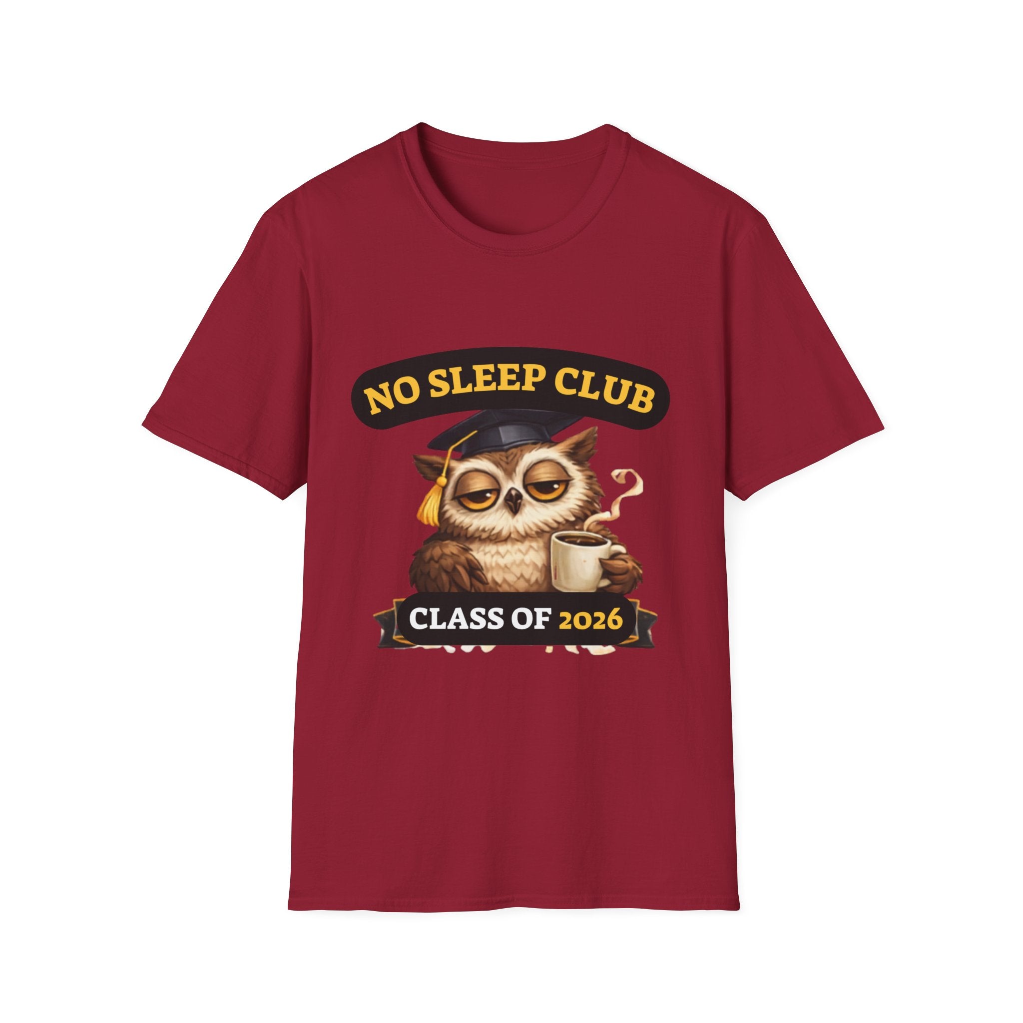 No Sleep Club Class of 2026 T-Shirt — Graduation Owl Tee