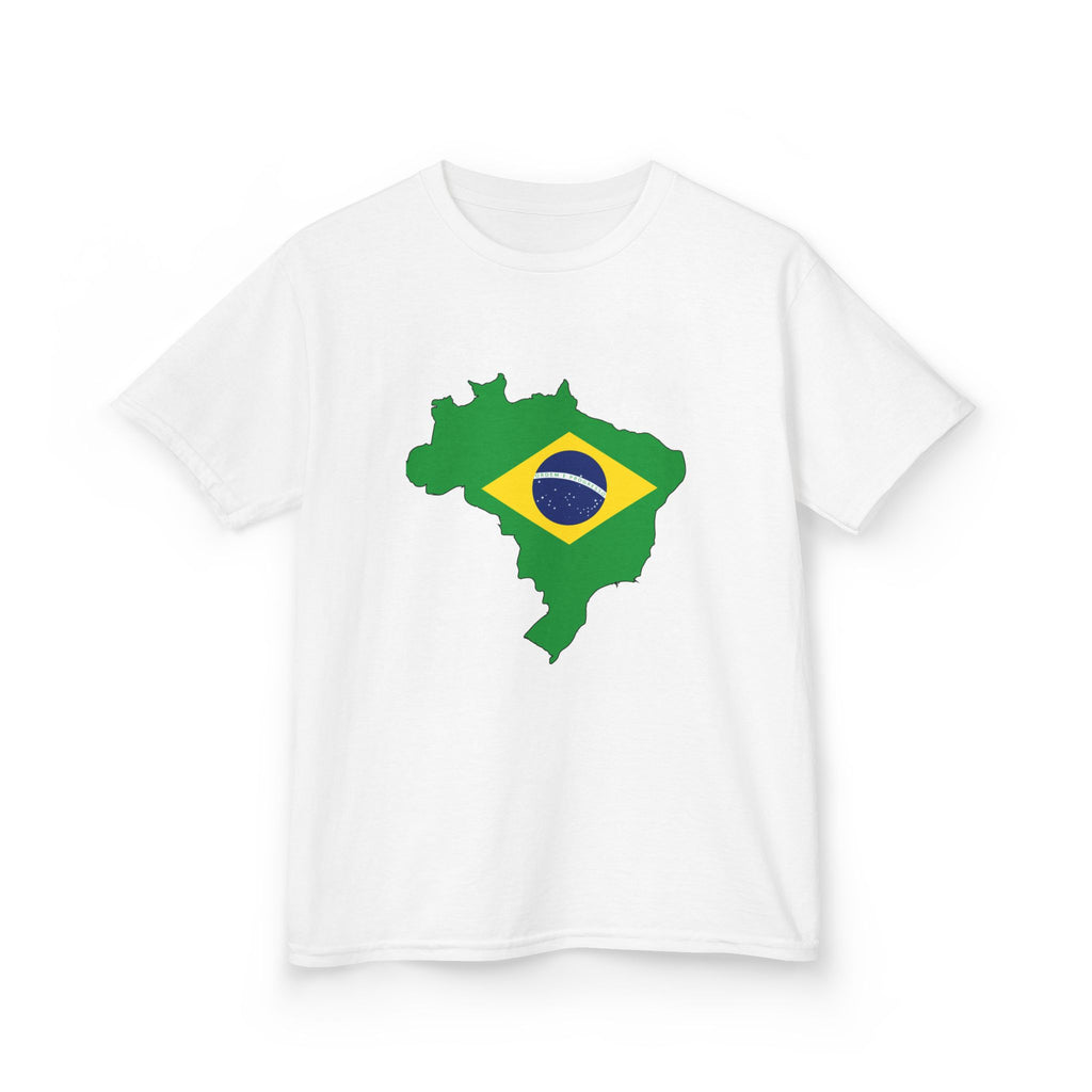 Brazil  Kids Tee — Brazil Map & 2026 Cup Badge