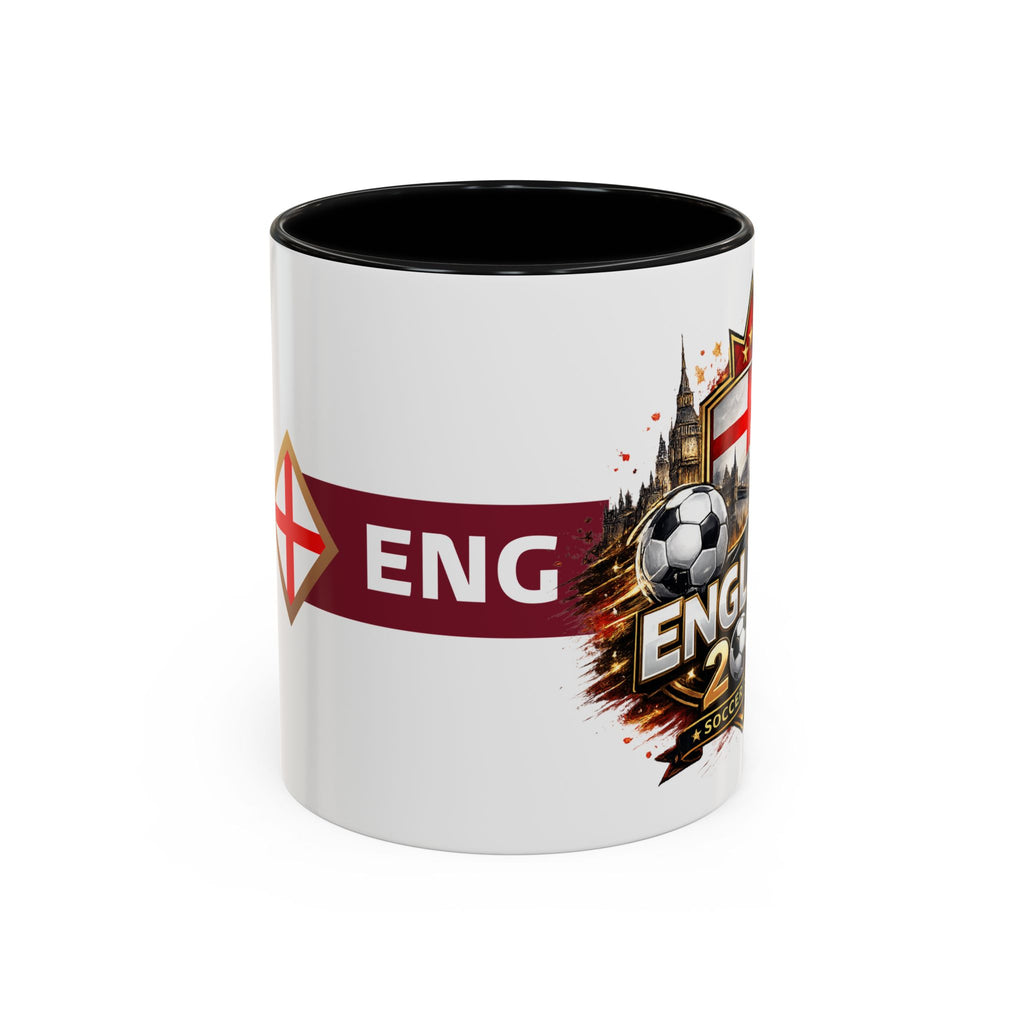 England 2026 Soccer Cup Accent Coffee Mug (11, 15oz)