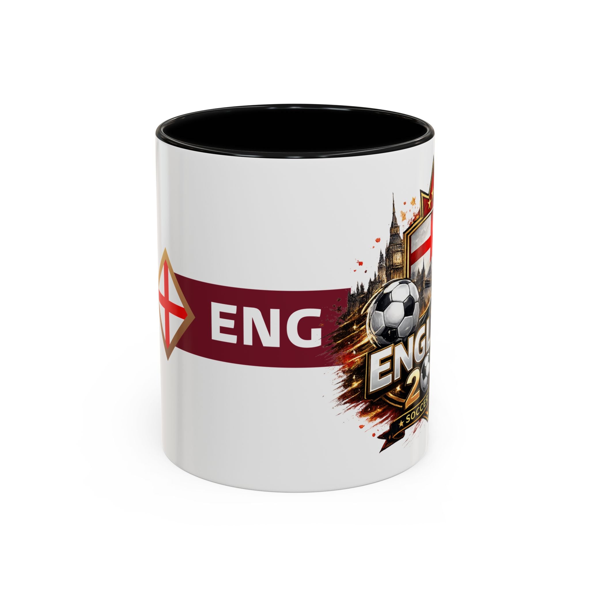 England 2026 Soccer Cup Accent Coffee Mug (11, 15oz)