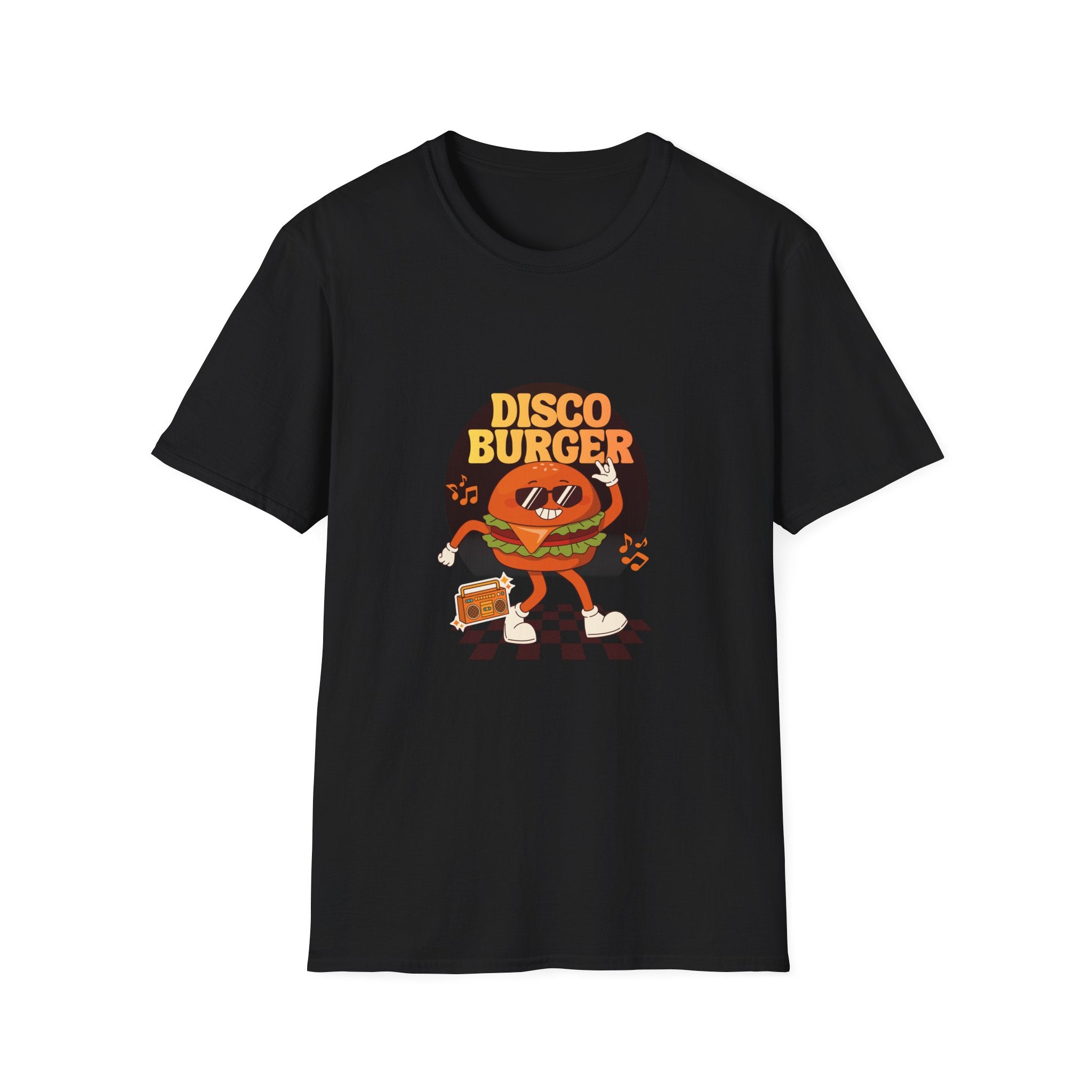 Disco Burger T-Shirt — Retro Dancing Burger Graphic Tee