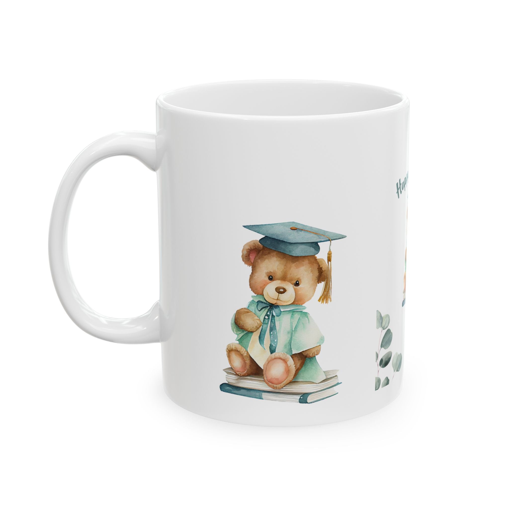 Graduation Teddy Bear Ceramic Mug – 'Happy Graduation' Keepsake (11oz & 15oz)