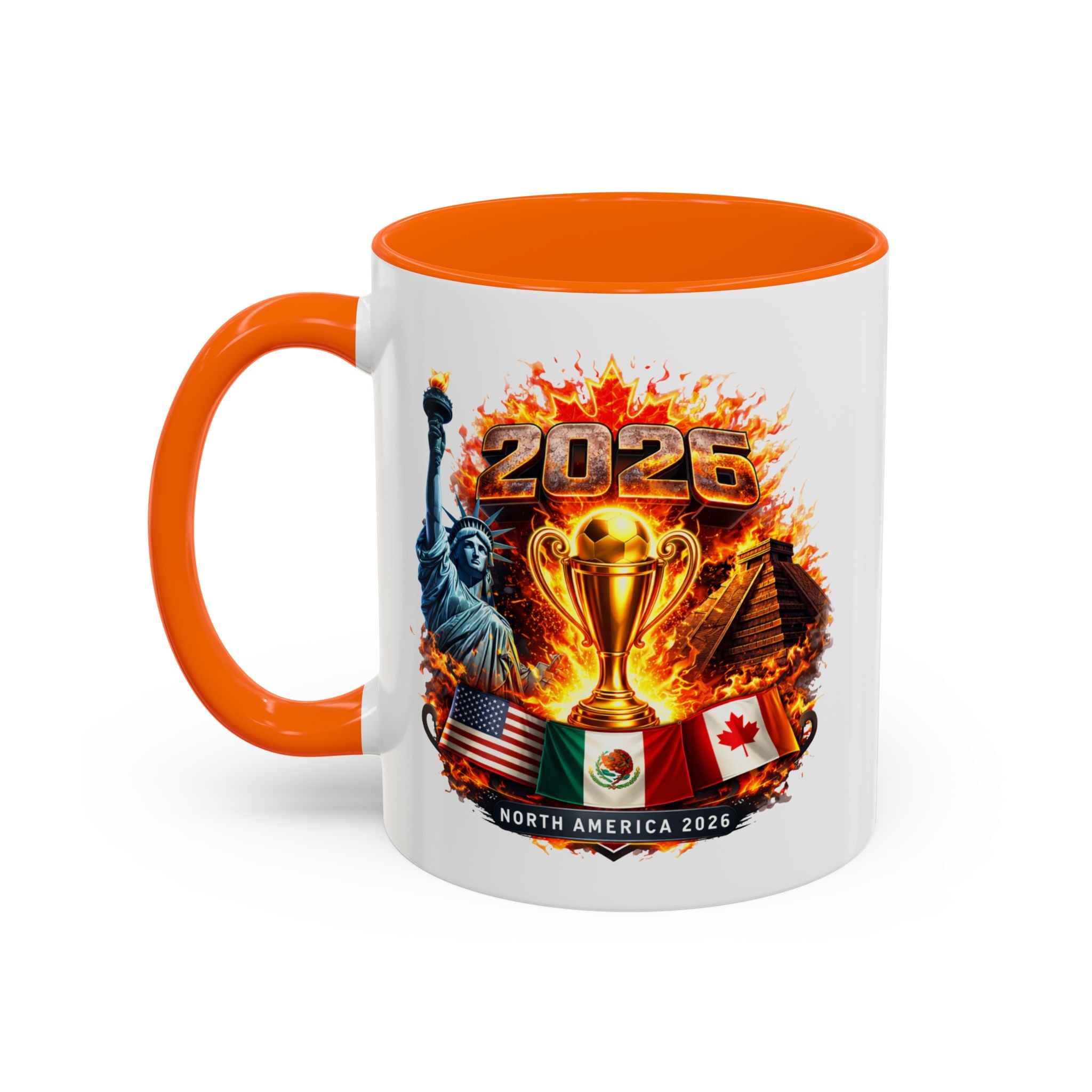 2026 North America Championship Coffee Mug — Trophy & Flags Accent Mug