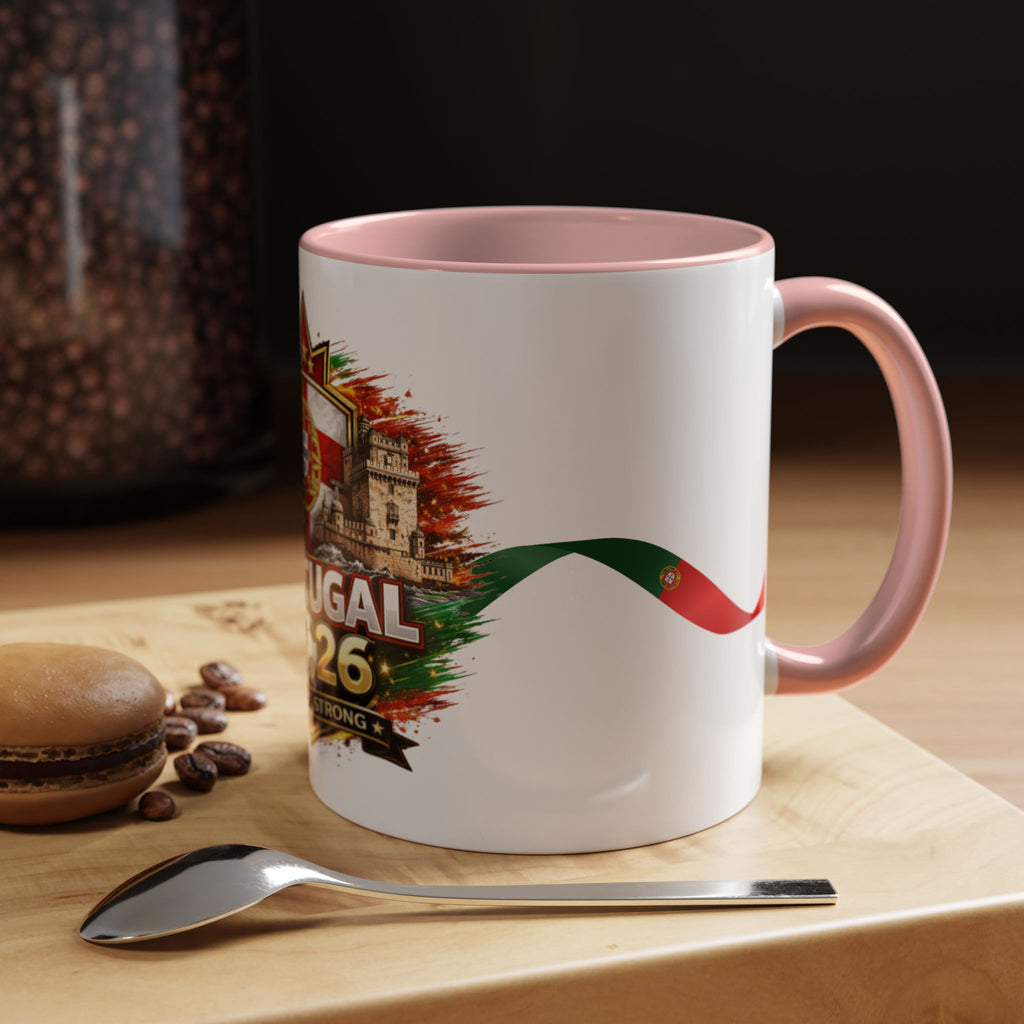 Portugal 2026 Soccer Mug – Portugal Flag & Crest Accent Coffee Cup