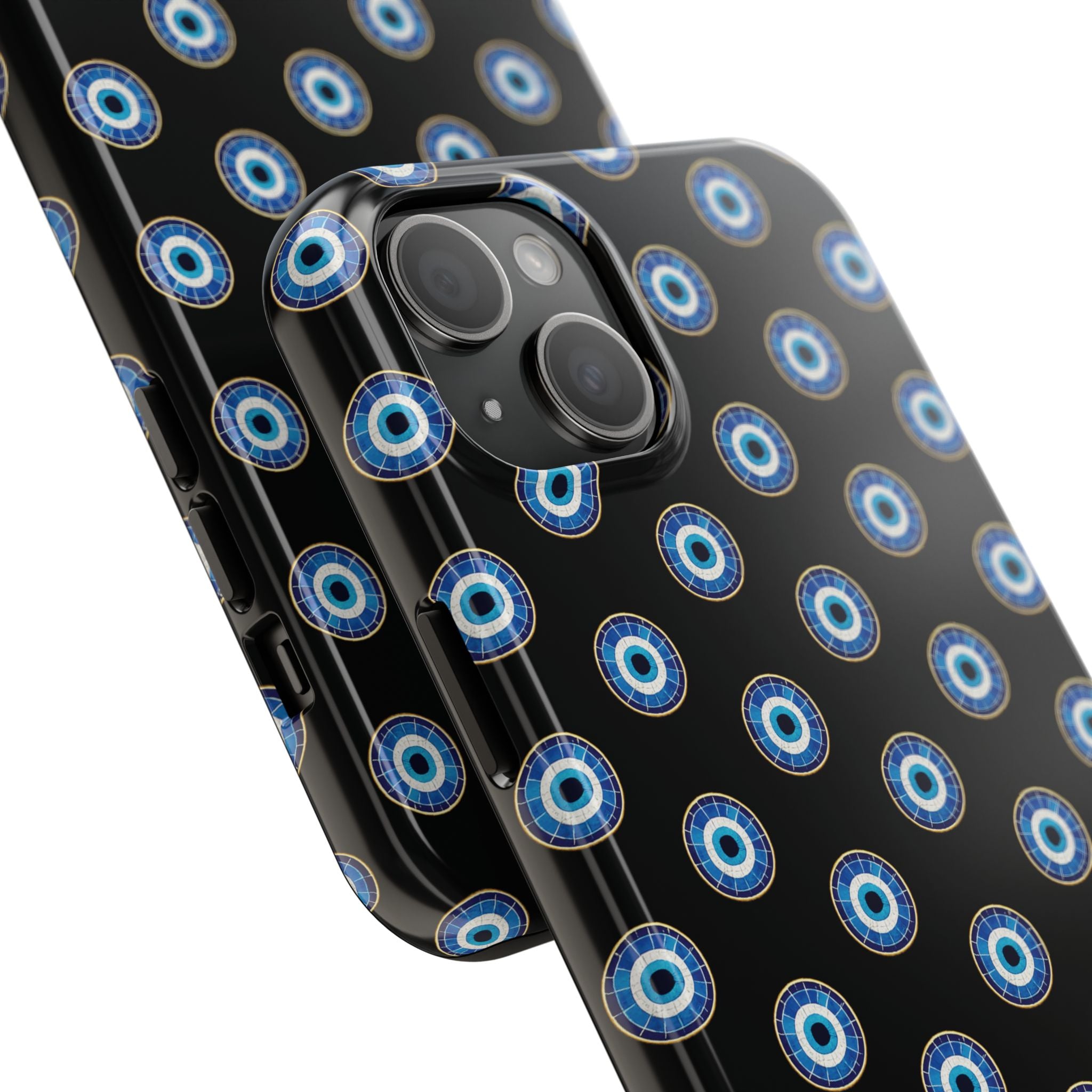 Evil Eye Pattern Tough Phone Case — Protective Blue Nazar Design