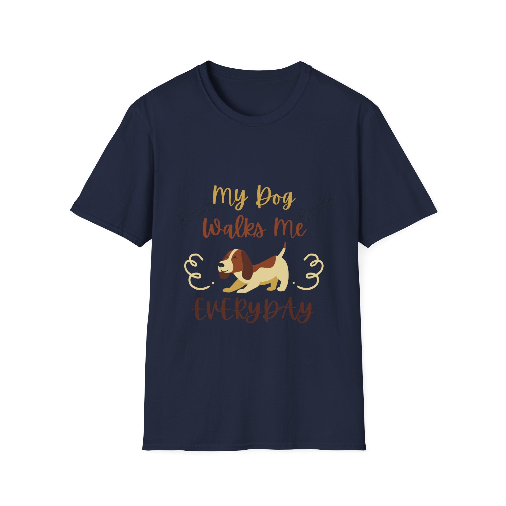 Dog Lover T-Shirt — “My Dog Walks Me Everyday” Cute Beagle Design