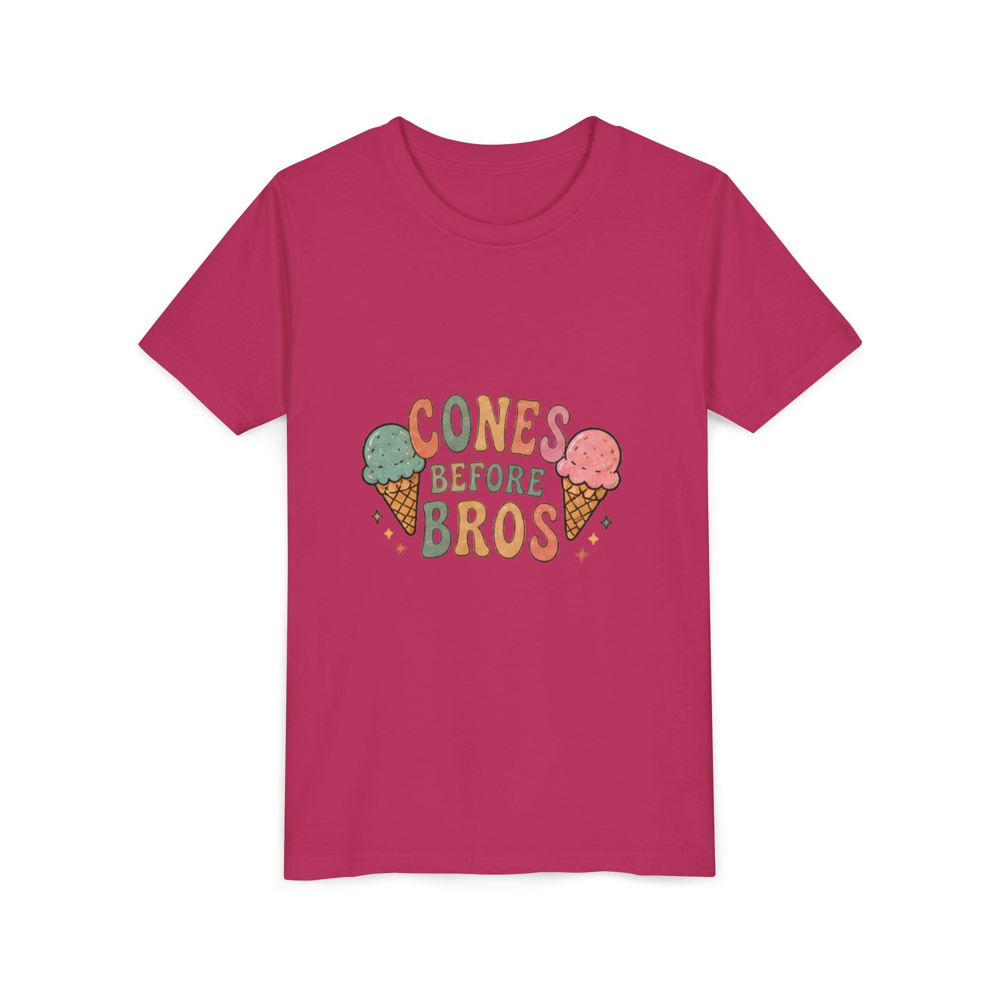 Cones Before Bros Youth Tee - Cute Ice Cream Kids T-Shirt