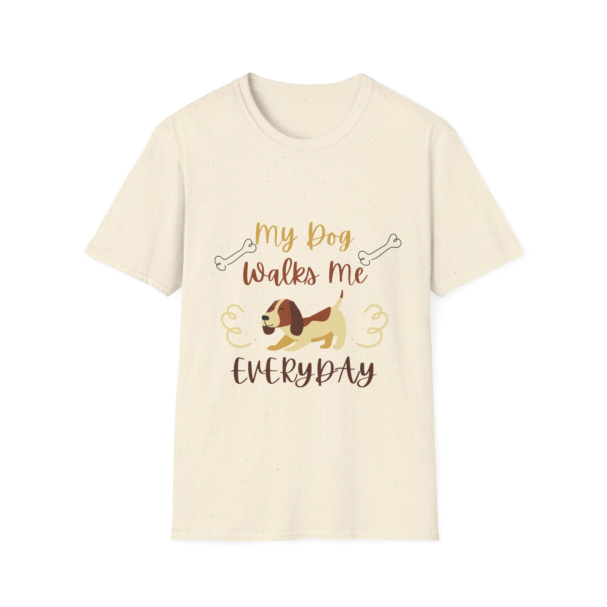 Dog Lover T-Shirt — “My Dog Walks Me Everyday” Cute Beagle Design