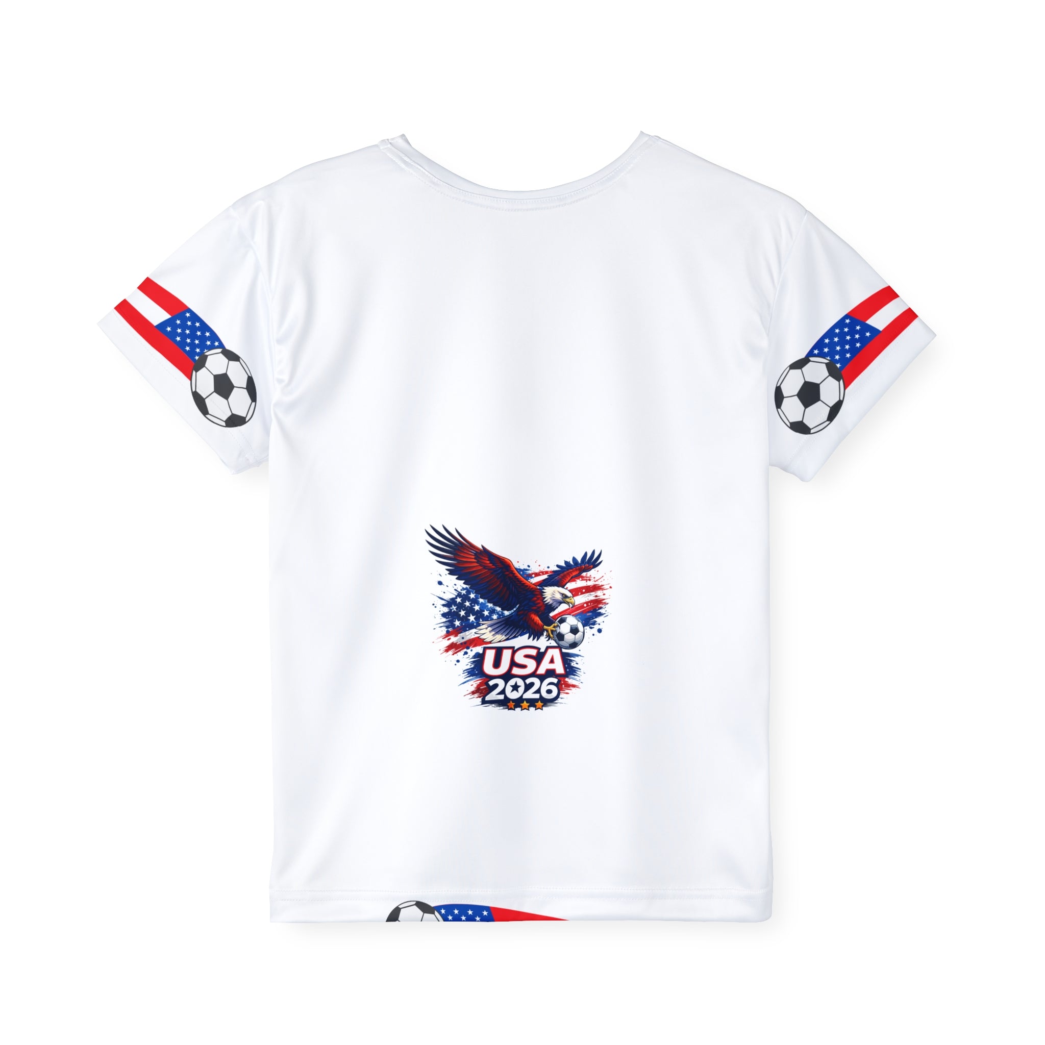 Kids USA Soccer Jersey — Patriotic Eagle & Stripes Youth Sports Shirt