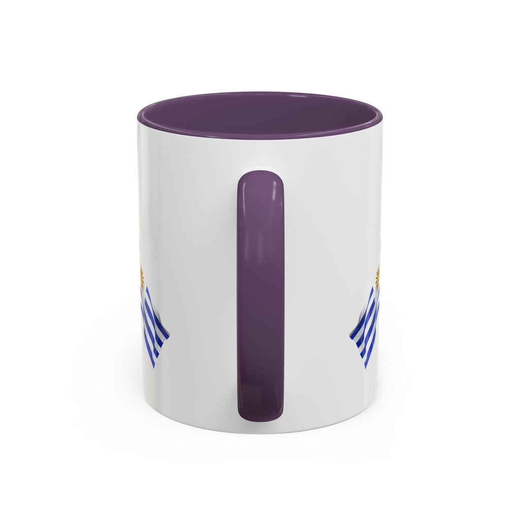 Uruguay Flag Accent Coffee Mug — Blue Sun National Pride 11/15oz