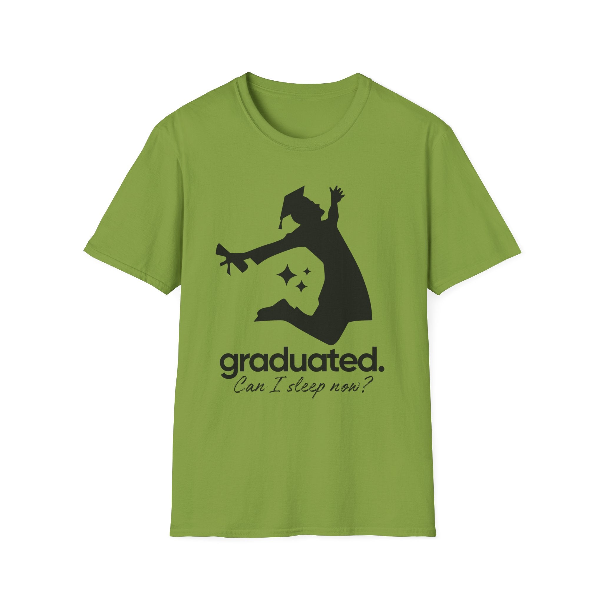 Graduated. Can I Sleep Now? T-Shirt - Funny Graduation Tee