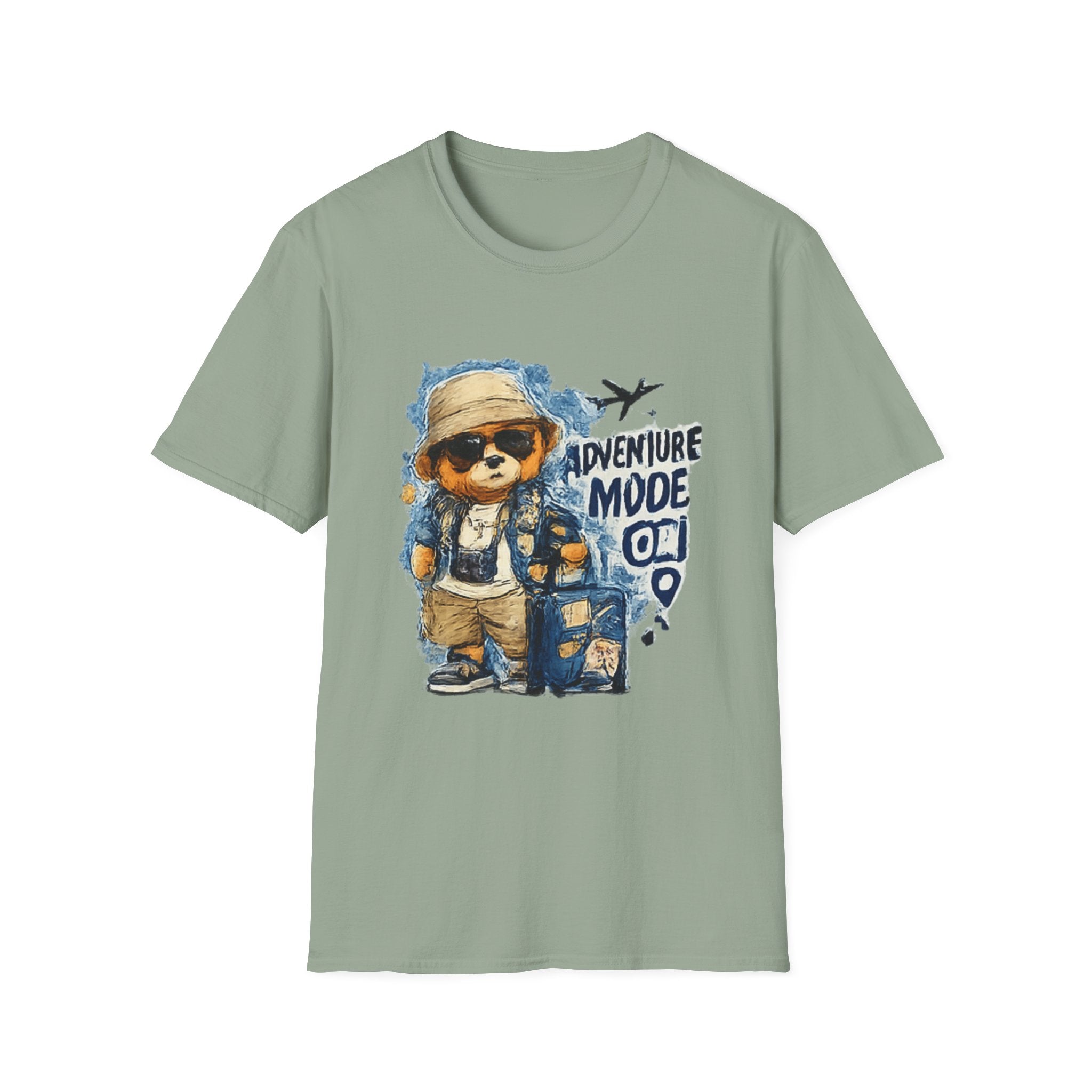 Adventure Mode On T-Shirt — Cute Travel Bear Graphic Tee
