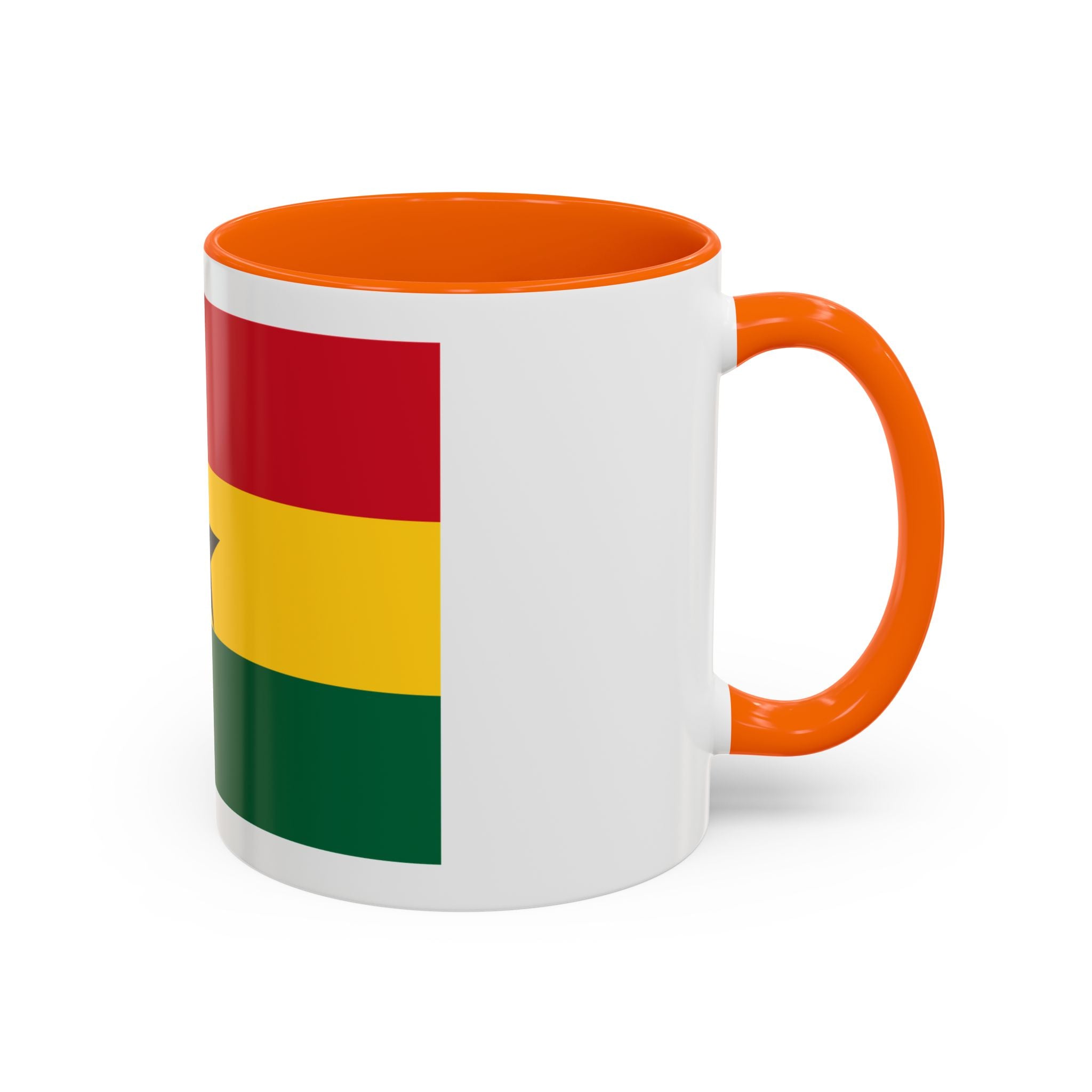 Ghana Flag Accent Coffee Mug – Black Star Red Yellow Green 11/15oz