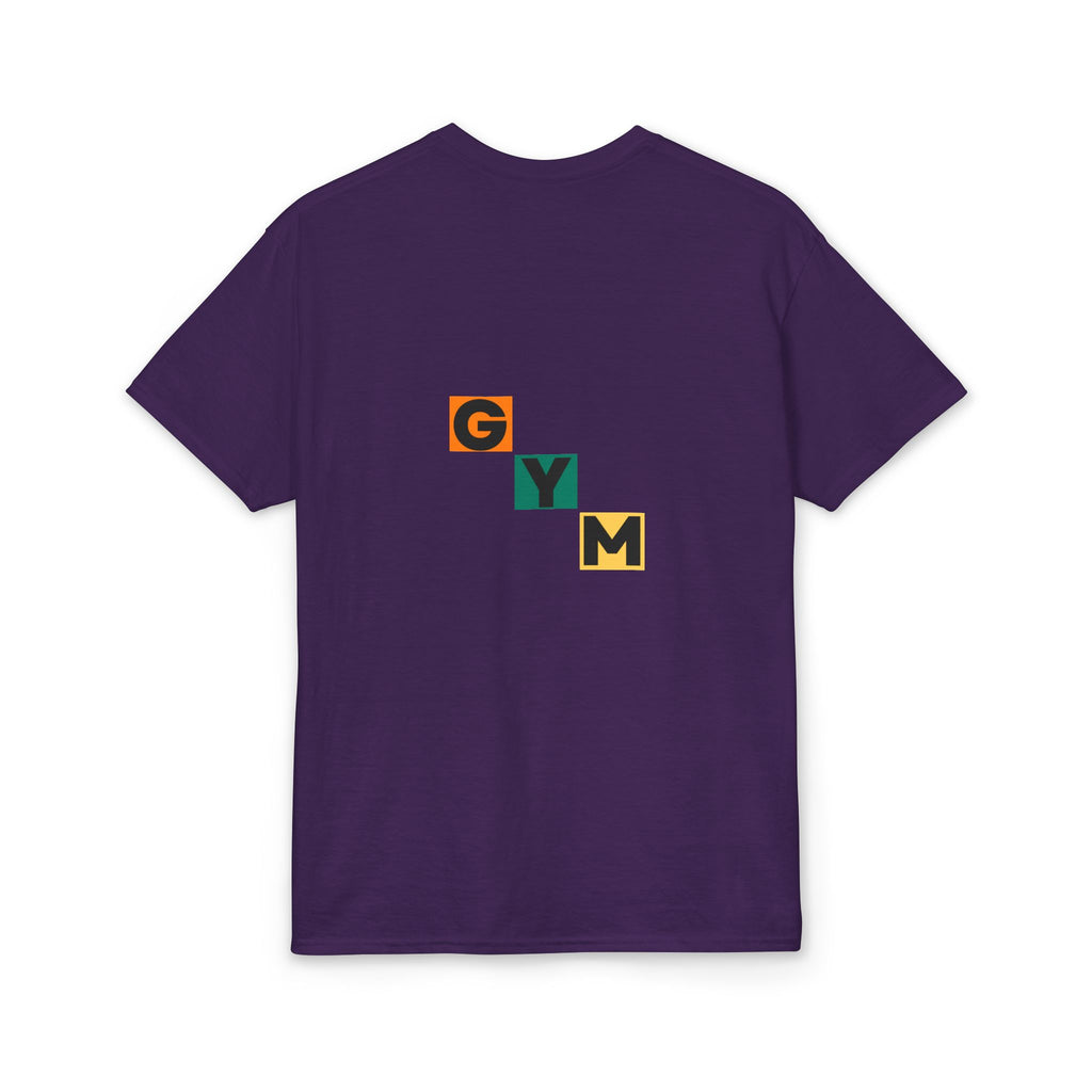 Gym Blocks Graphic T-Shirt — Retro Fitness Silhouette Tee