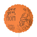 Love You Mom 11" Round Balloon — Mother's Day Heartfelt Mom & Child Design