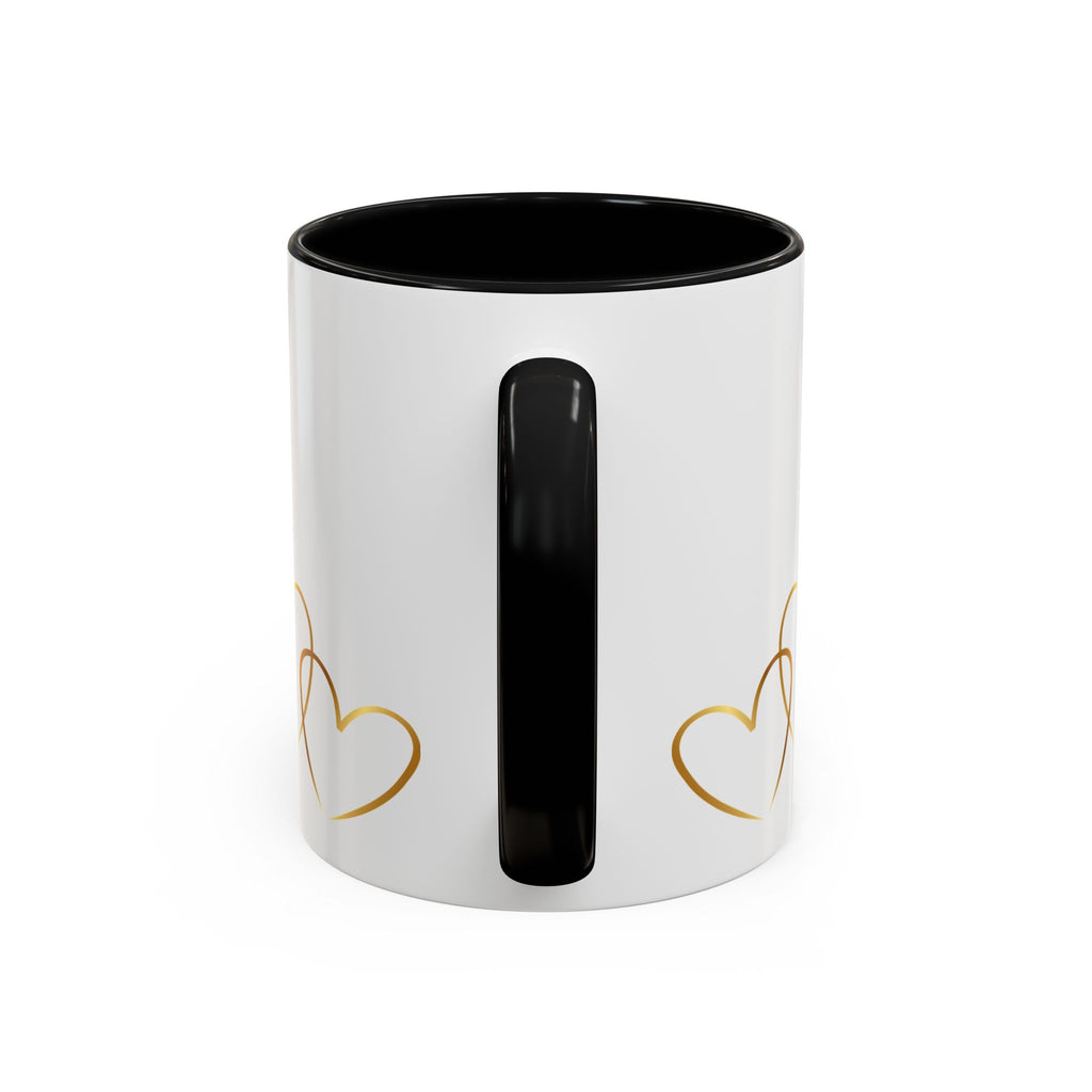 عريس Arabic Script Accent Coffee Mug — Gold Crown & Hearts 11oz