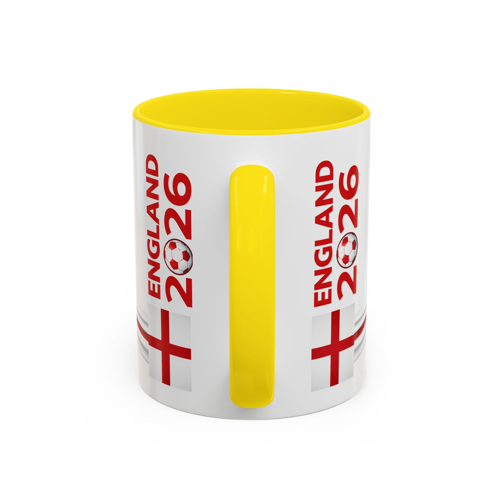 England 2026 Soccer Cup Accent Coffee Mug