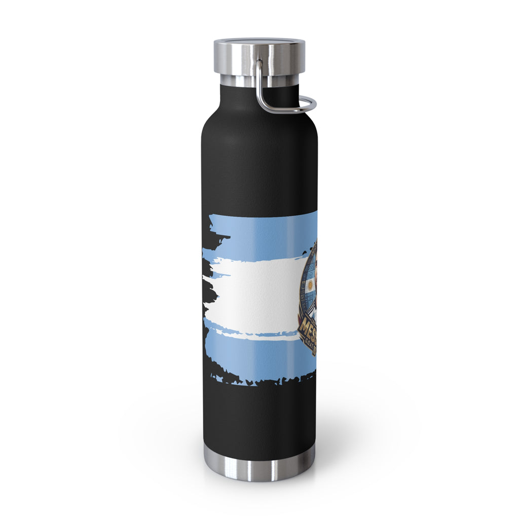 MESSI 22oz Copper Insulated Water Bottle — Sports Portrait Graphic