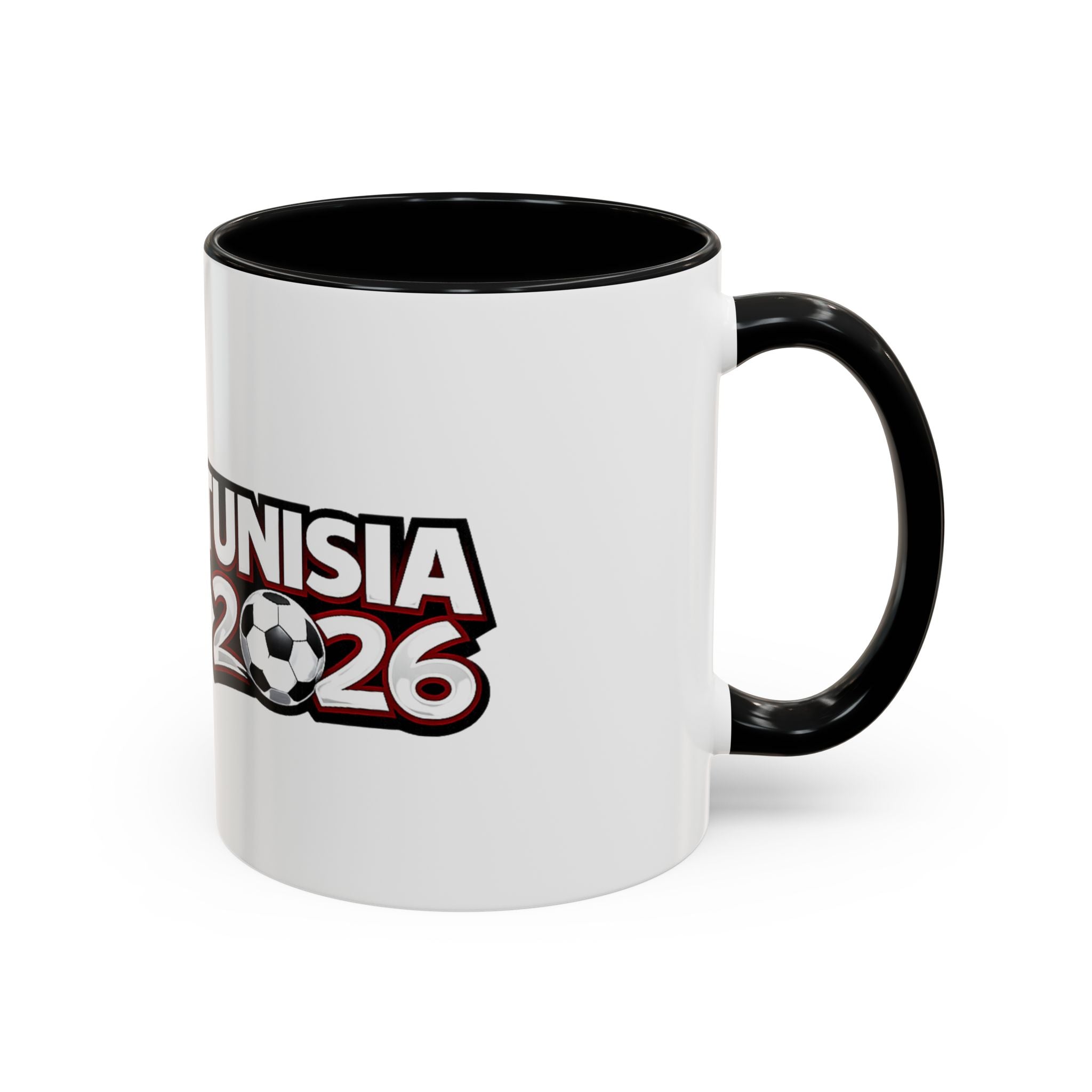 Tunisia 2026 Soccer Accent Mug — Flag & Football Fan Coffee Cup (11/15 oz)
