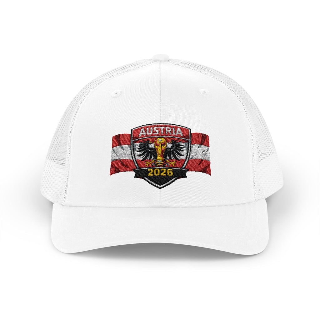 Austria Crest Trucker Cap - Vintage Flag Emblem Snapback