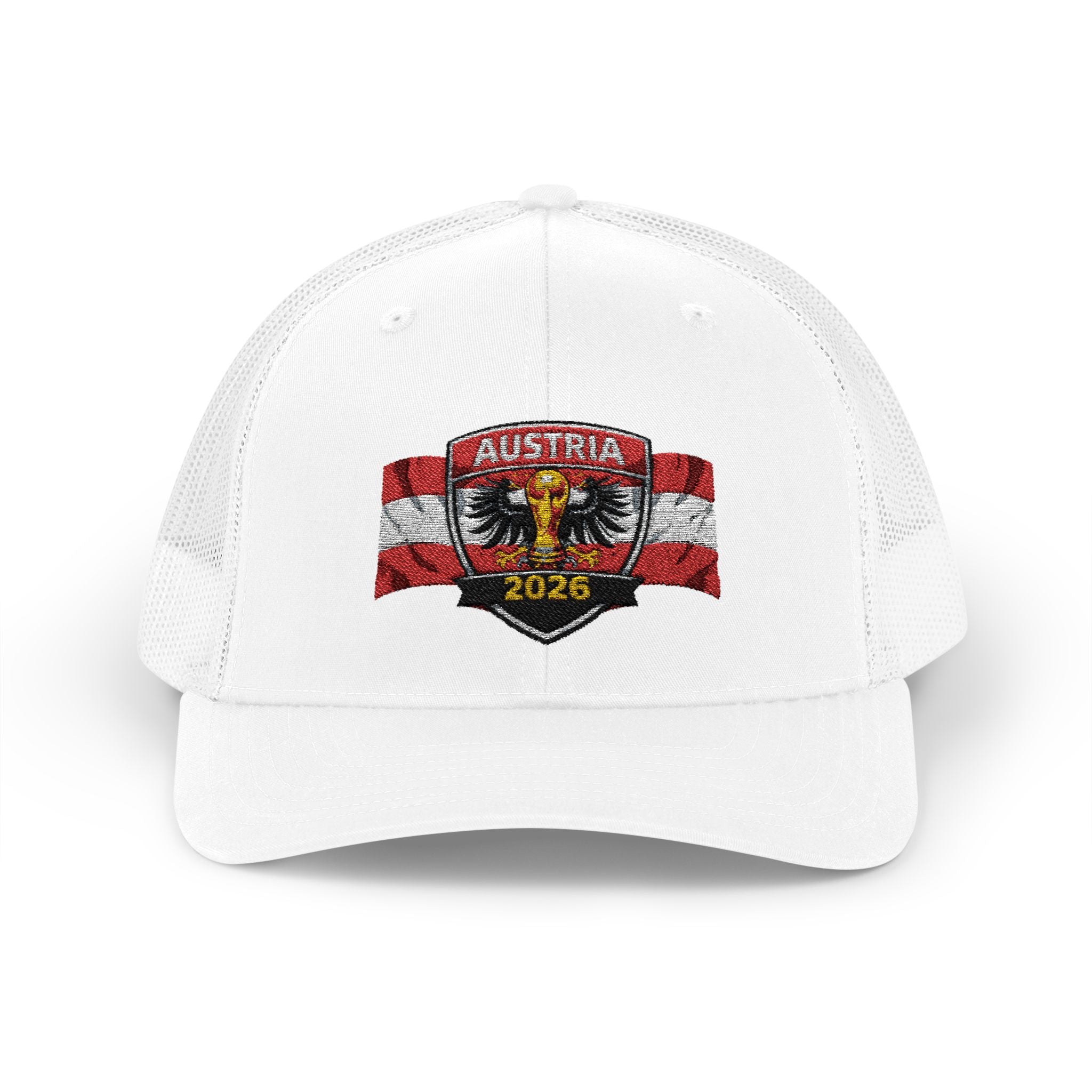 Austria Crest Trucker Cap - Vintage Flag Emblem Snapback
