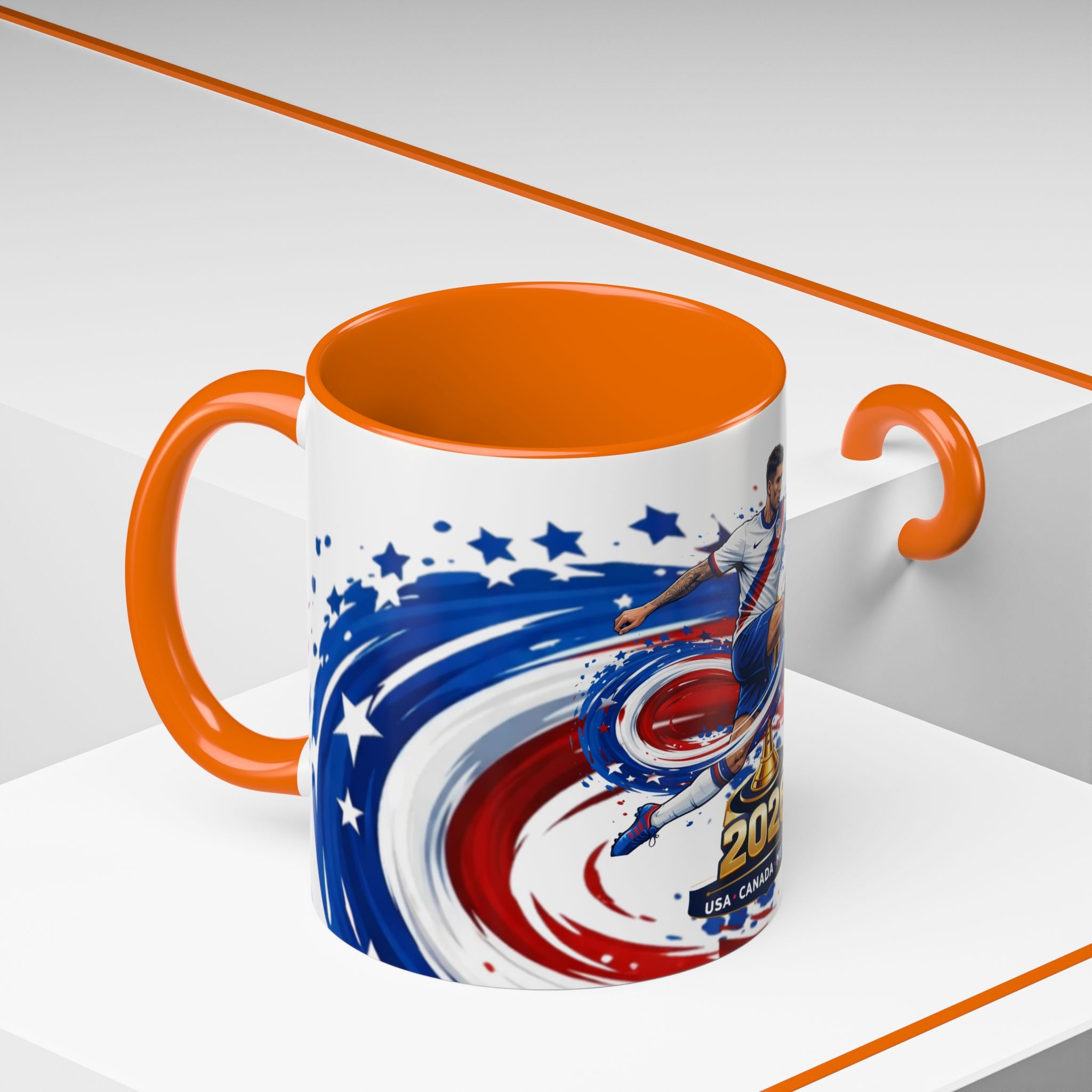 2026 CONCACAF Soccer Champion Accent Mug — USA Canada Mexico  Cup Qualifier Design