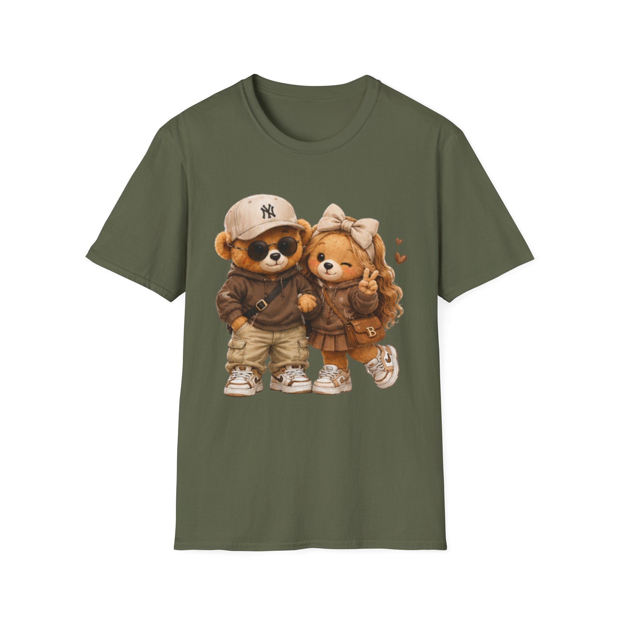 Cute Bear Couple unisex T-Shirt – Cozy Matching Teddy Bears Design