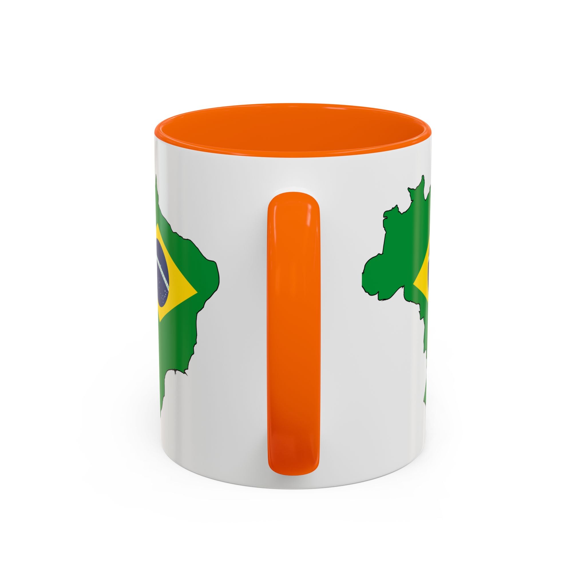 Brazil Map Coffee Mug — Brazilian Flag Accent 11/15oz