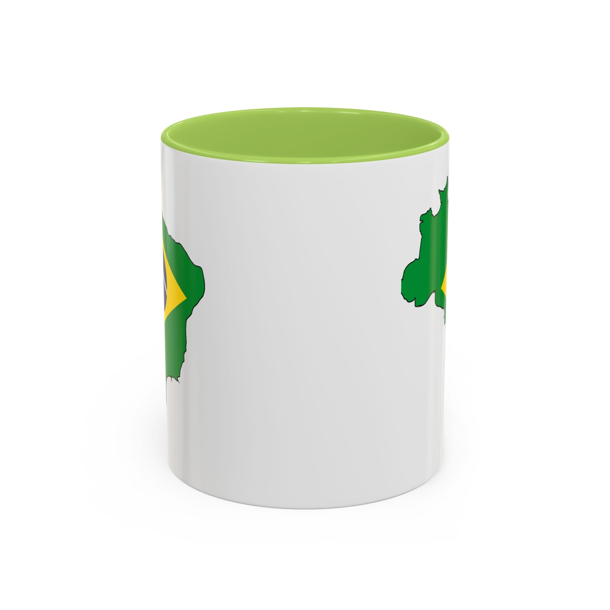 Brazil Map Coffee Mug — Brazilian Flag Accent 11/15oz