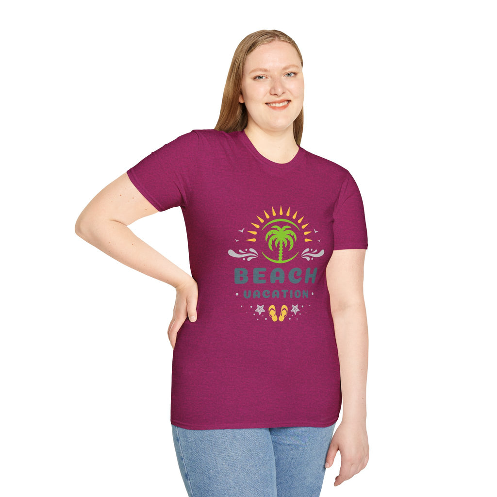 Beach Vacation T-Shirt — Palm Tree Sunset Graphic Tee