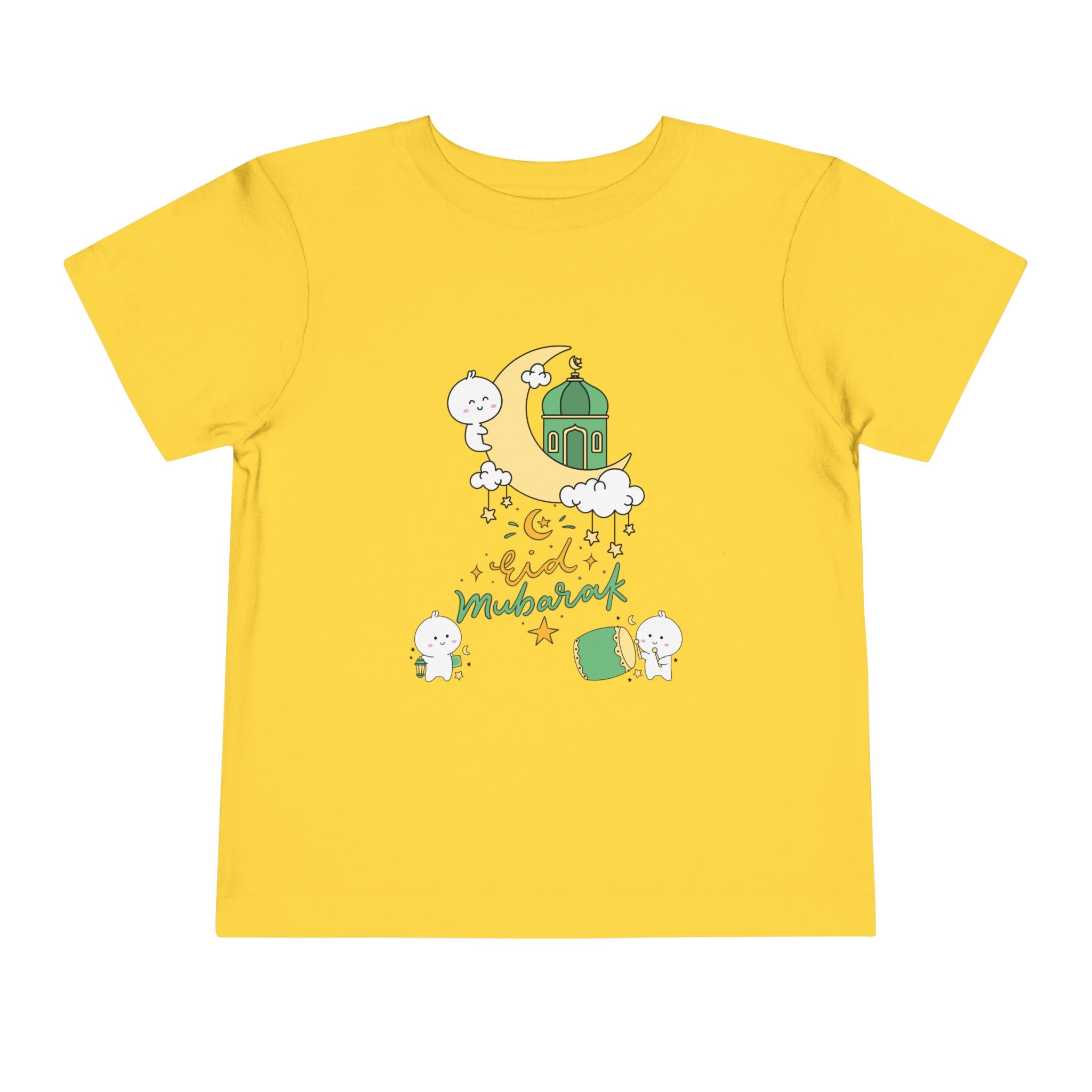 Eid Mubarak Toddler Tee — Cute Mosque & Moon Ramadan Shirt for Kids