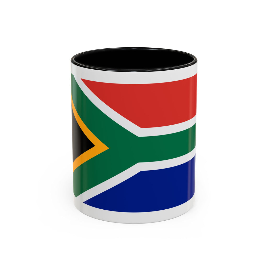 South Africa Flag Accent Coffee Mug — 11/15oz Patriotic Ceramic Cup