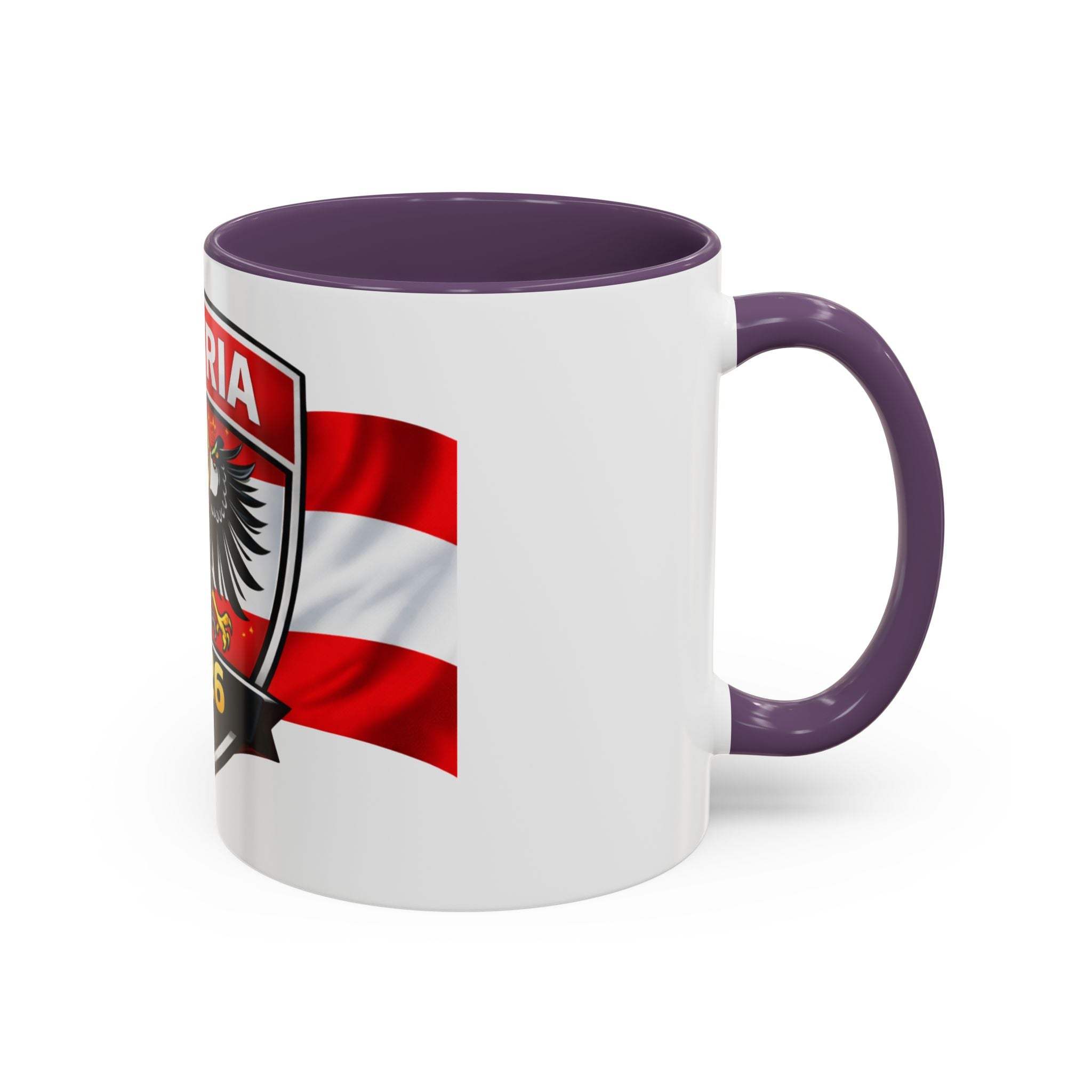 Austria 2026 Cup Coffee Mug – Austrian Flag & Trophy Accent Mug