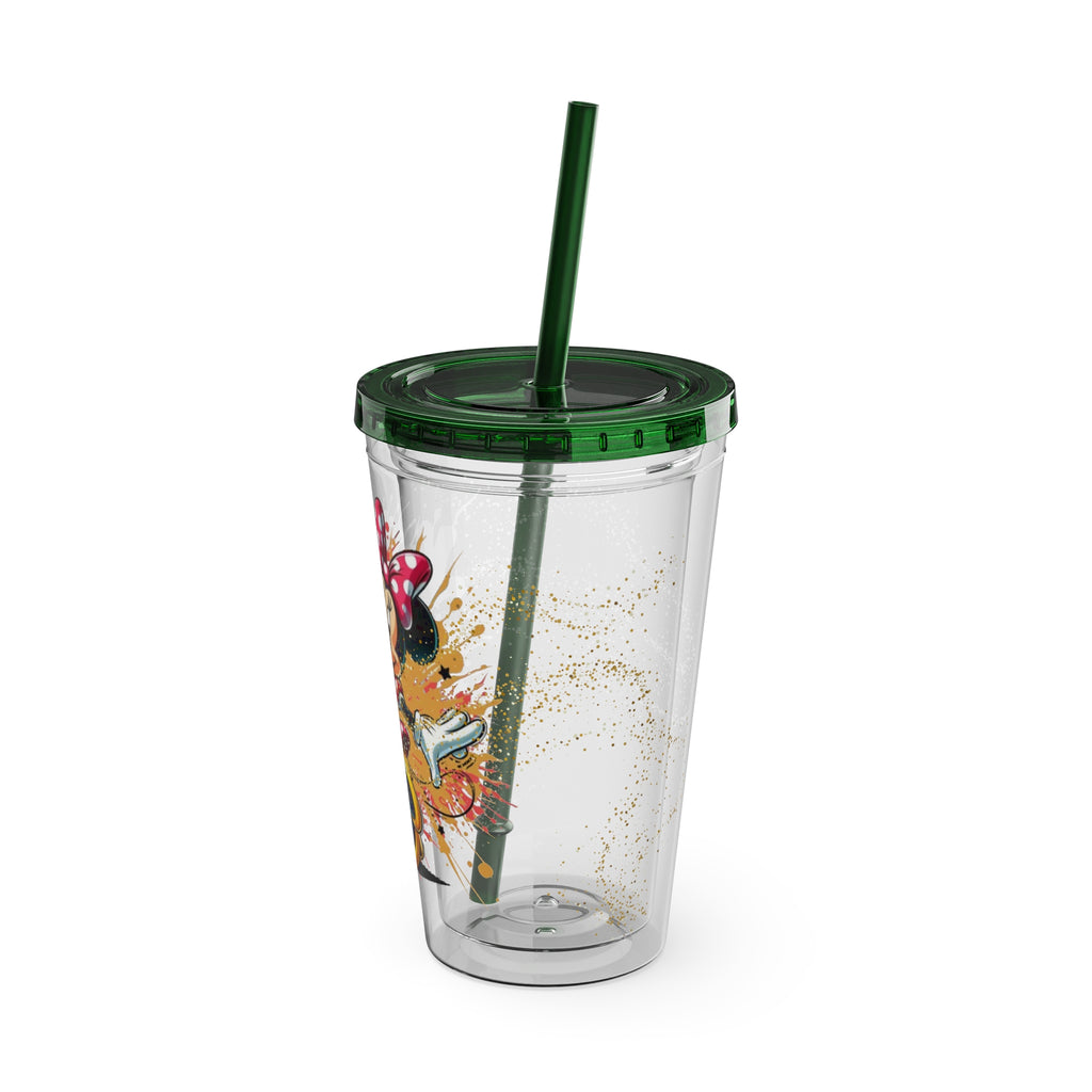 Minnie Mouse Sunsplash 16oz Tumbler with Straw
