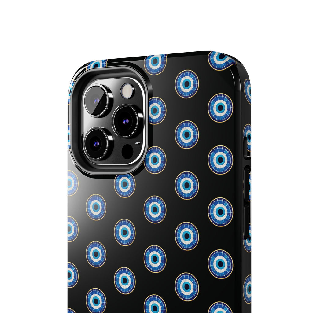 Evil Eye Pattern Tough Phone Case — Protective Blue Nazar Design