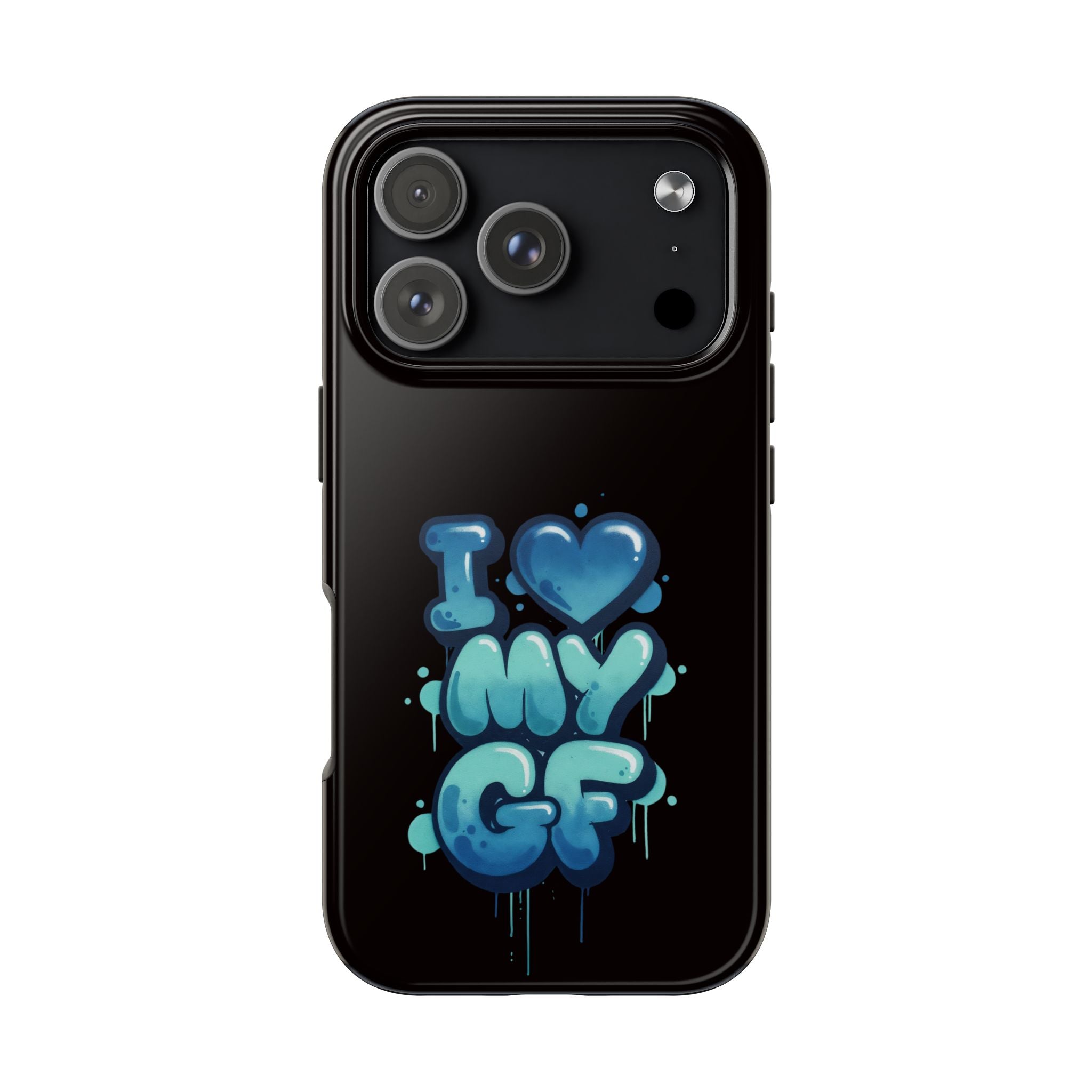 I Love My GF Phone Case — Protective Glossy "I  My GF" Design