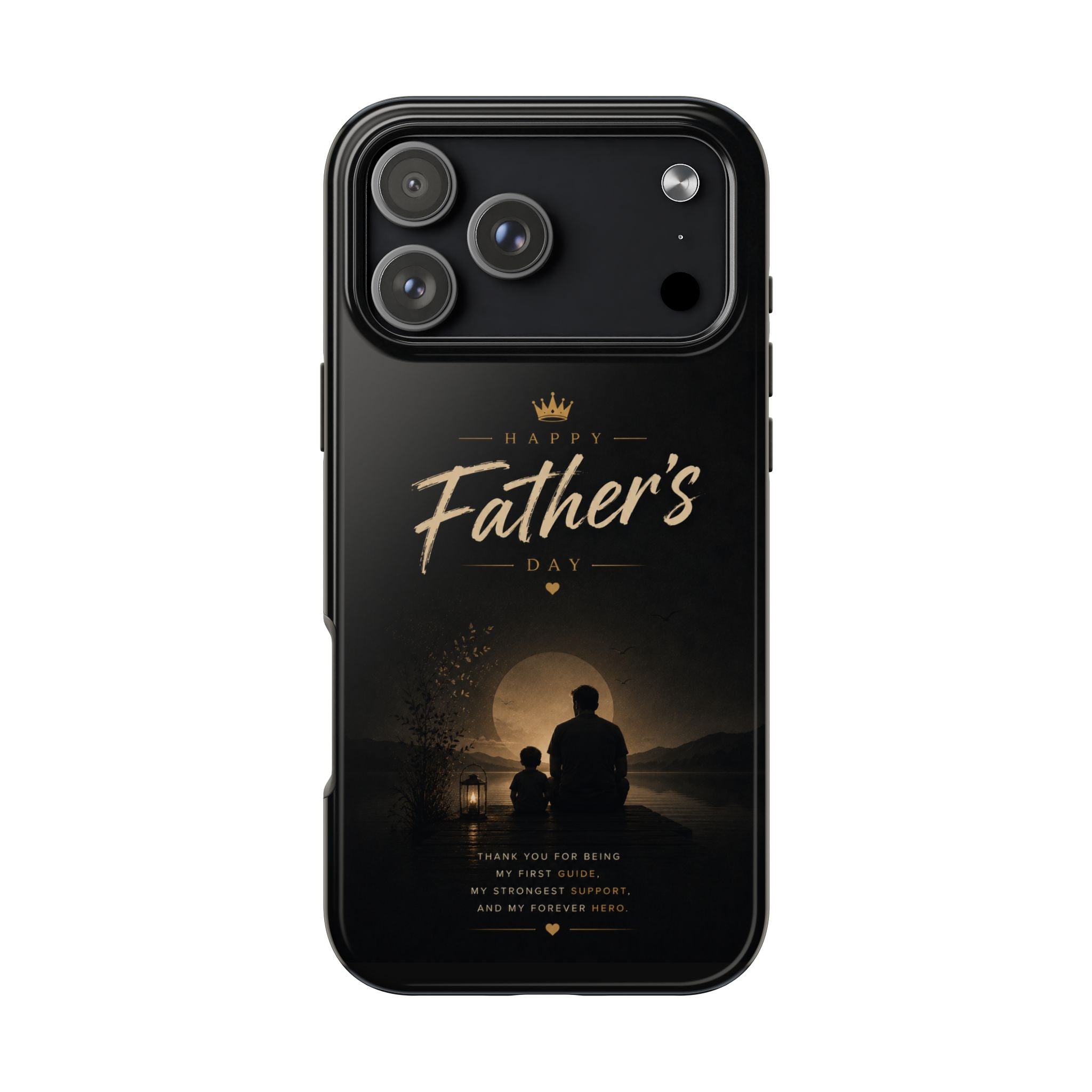 Father's Day Tough Phone Case — 'Happy Father's Day' Silhouette Tribute