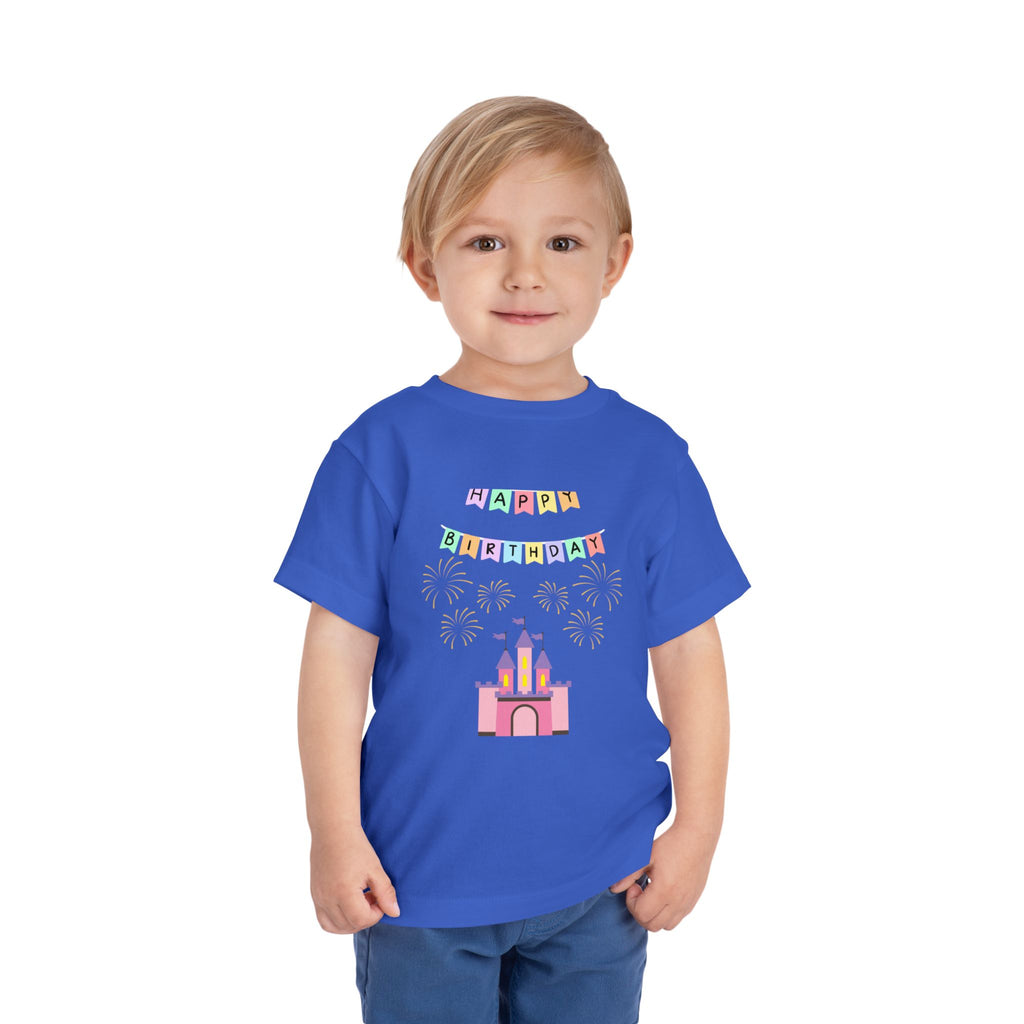 Toddler Birthday Castle Tee — "Happy Birthday" Princess Shirt