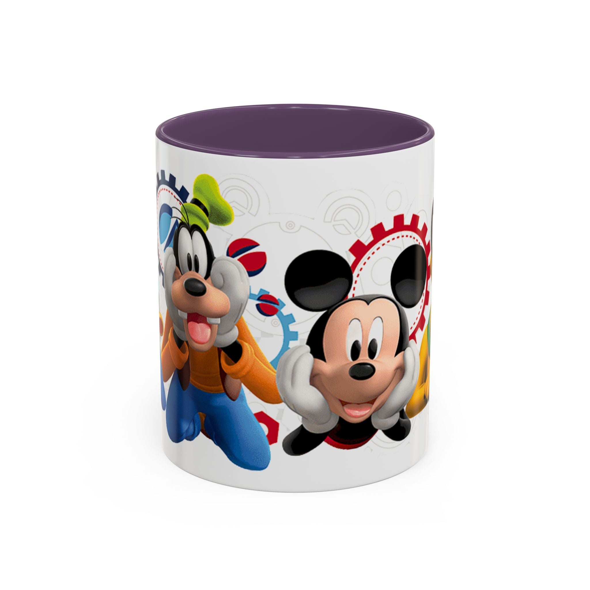 Disney Mickey & Friends Accent Coffee Mug – Mickey, Goofy & Pluto Cartoon Gift (11oz)